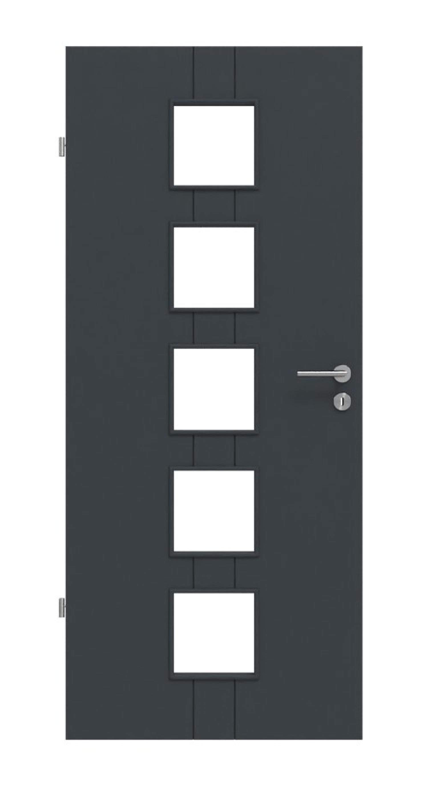 HÖRMANN Innentür Groove 23 Anthrazit RAL 7016 Lack DesignLine mit Lichtausschnitt LA 5