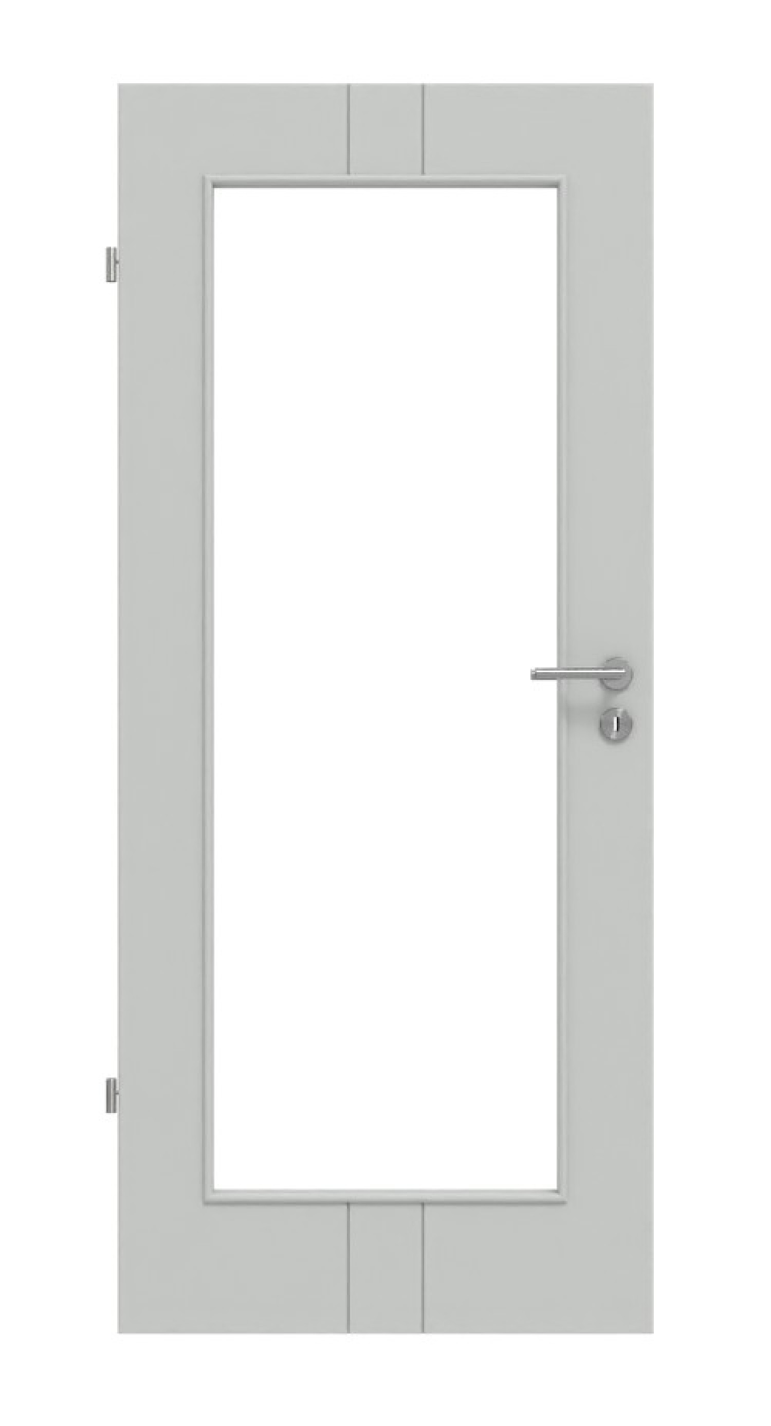 HÖRMANN Innentür Groove 23 Grau RAL 7035 Lack DesignLine mit Lichtausschnitt LA 8