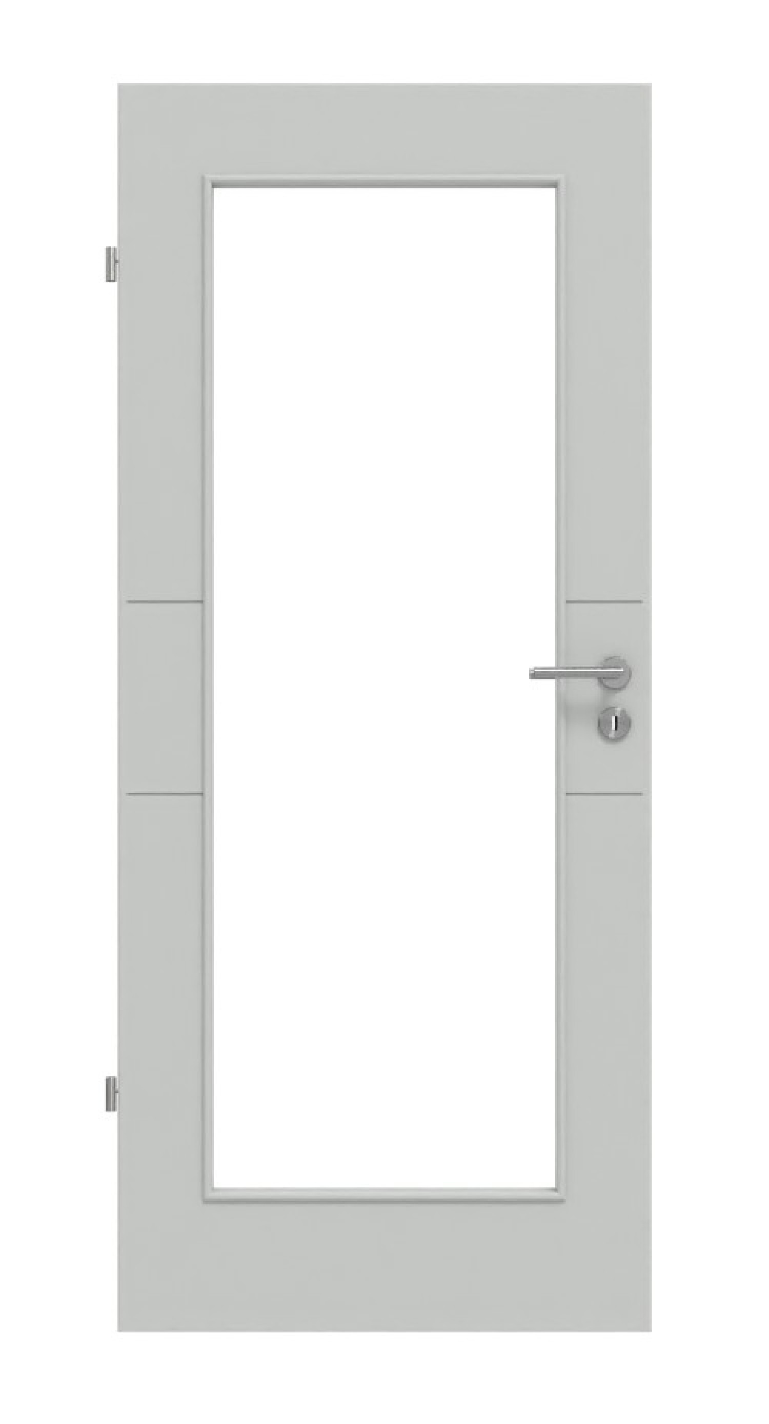 HÖRMANN Innentür Groove 29 Grau RAL 7035 Lack DesignLine mit Lichtausschnitt LA 8