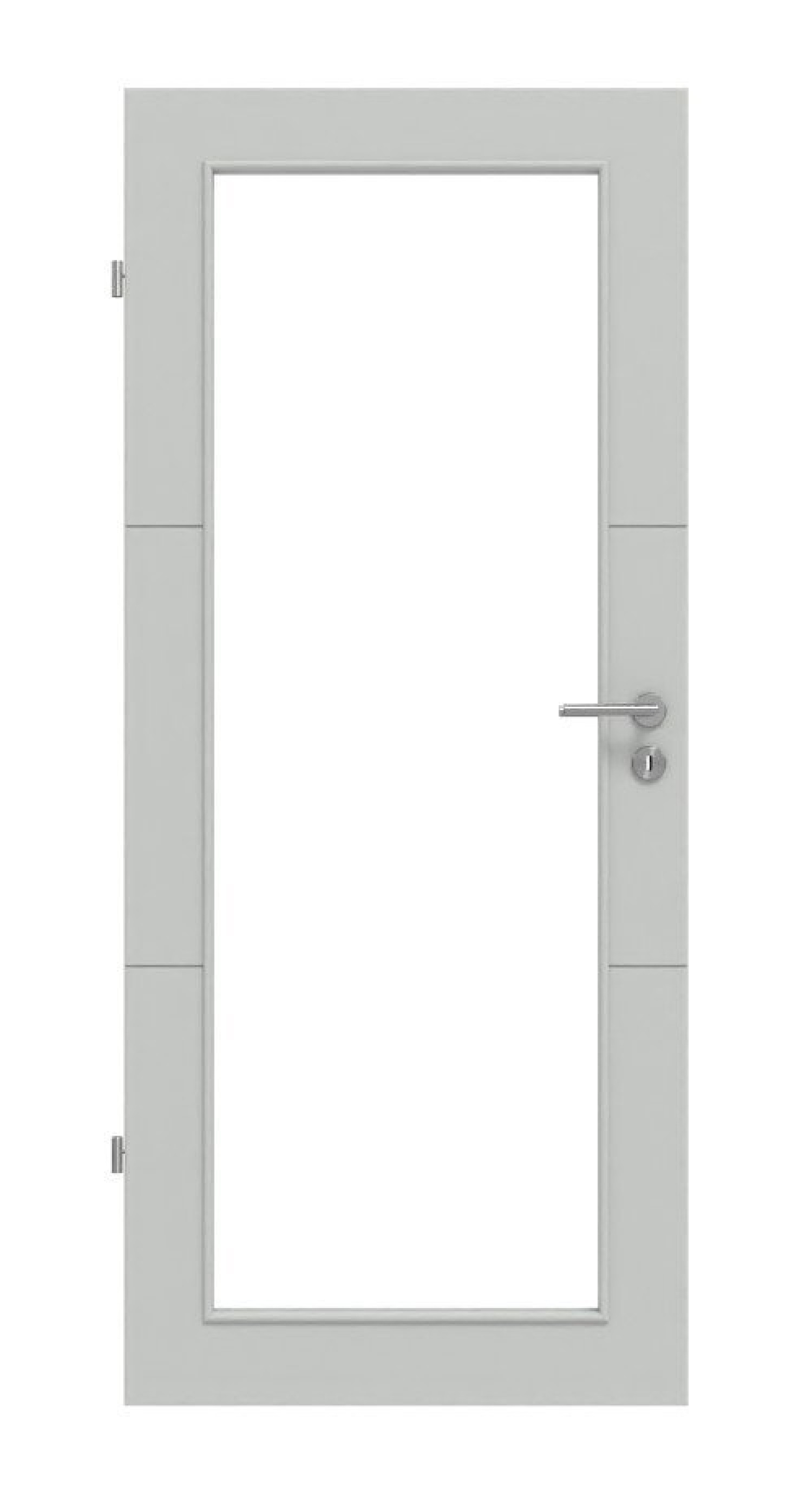 Frontansicht von Signum 31 LA 27 Basic Lack Grau RAL 7035 Innentür - Huga
