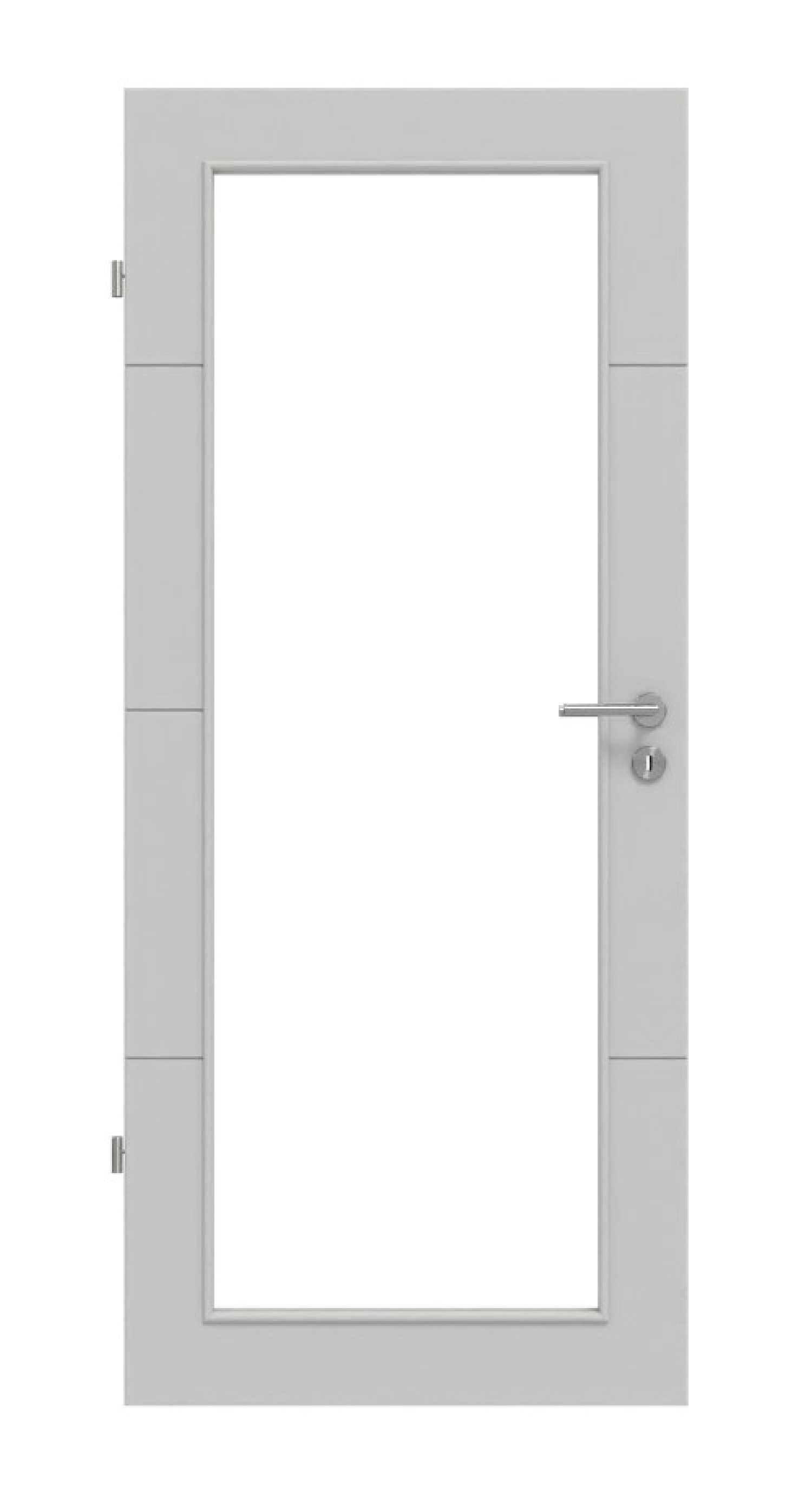 HÖRMANN Innentür Groove 34 Grau RAL 7035 Lack DesignLine mit Lichtausschnitt LA 27