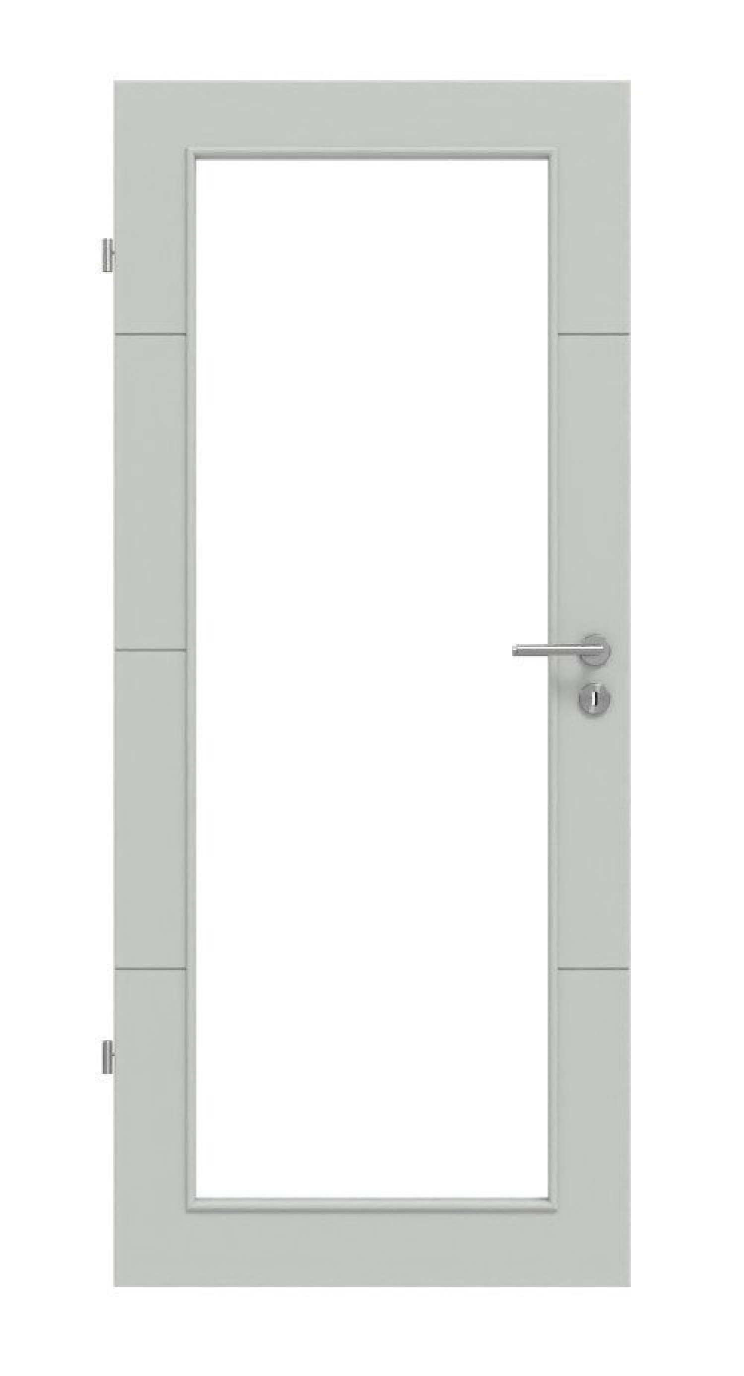 Frontansicht von Signum 34 LA 27 Basic Lack Grau RAL 7035 Innentür - Huga
