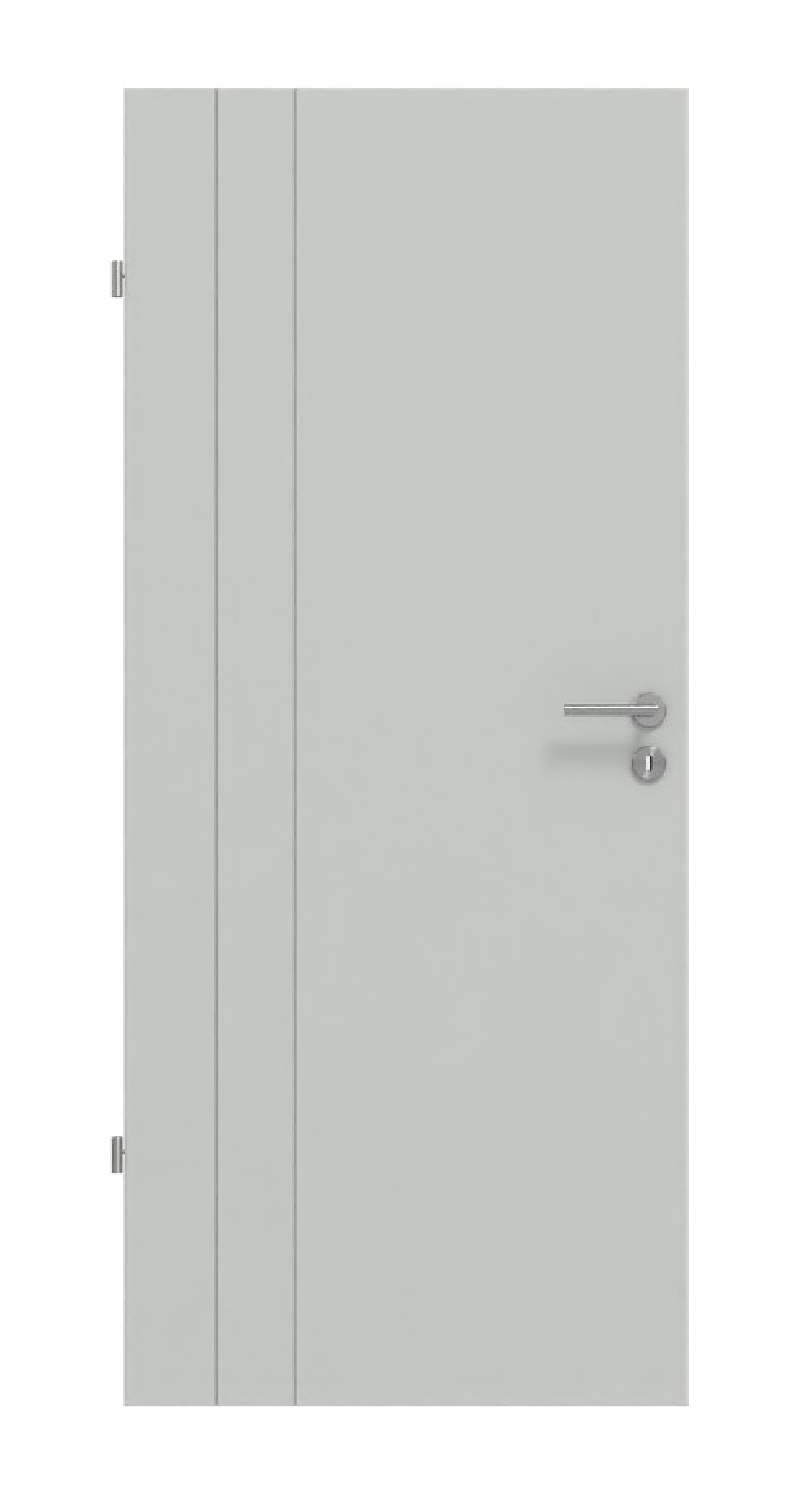 Frontansicht von Groove 39 DesignLine Lack Grau RAL 7035 Innentür - Hörmann
