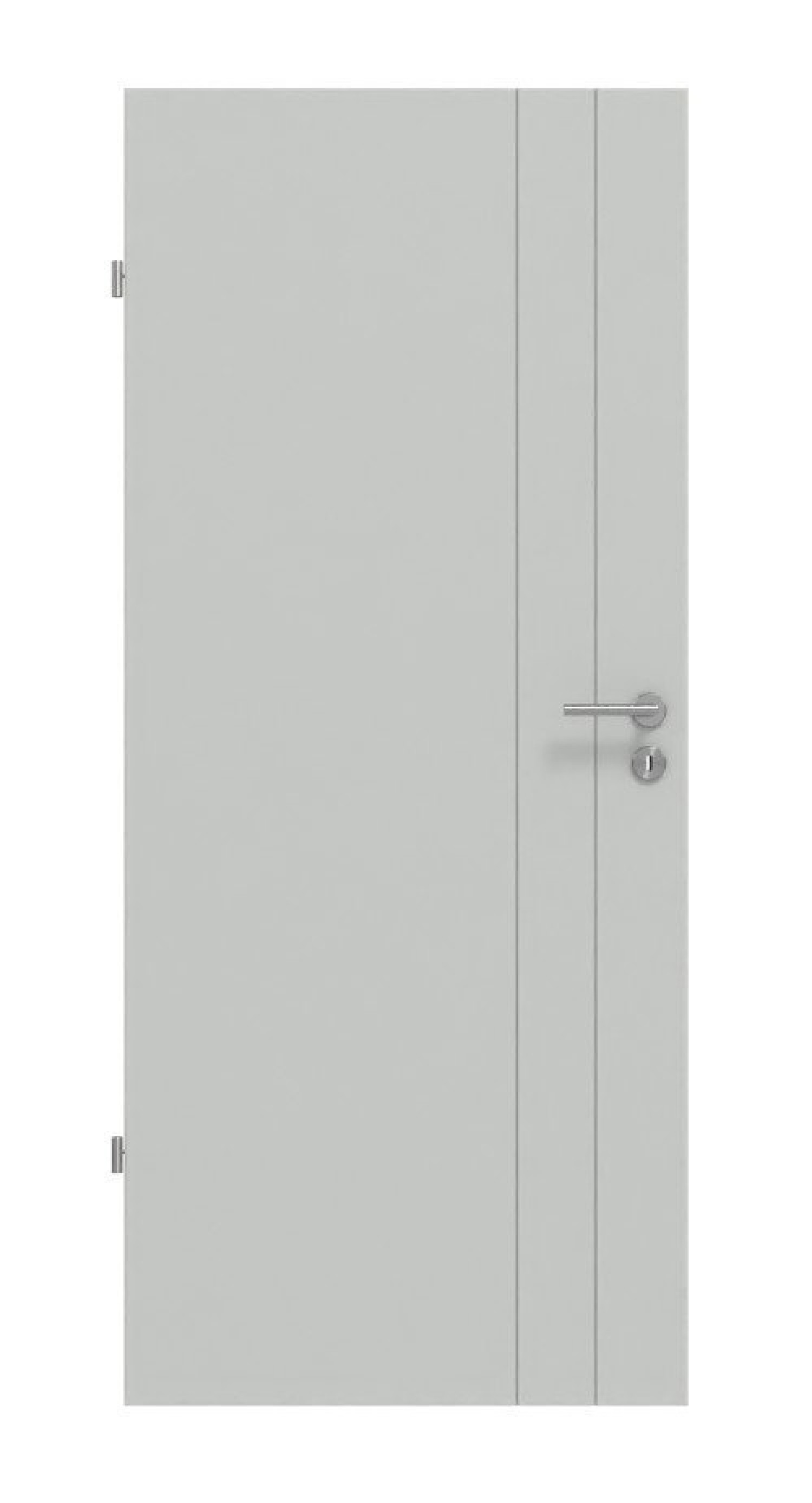 Frontansicht von Signum 44 Basic Lack Grau RAL 7035 Innentür - Huga