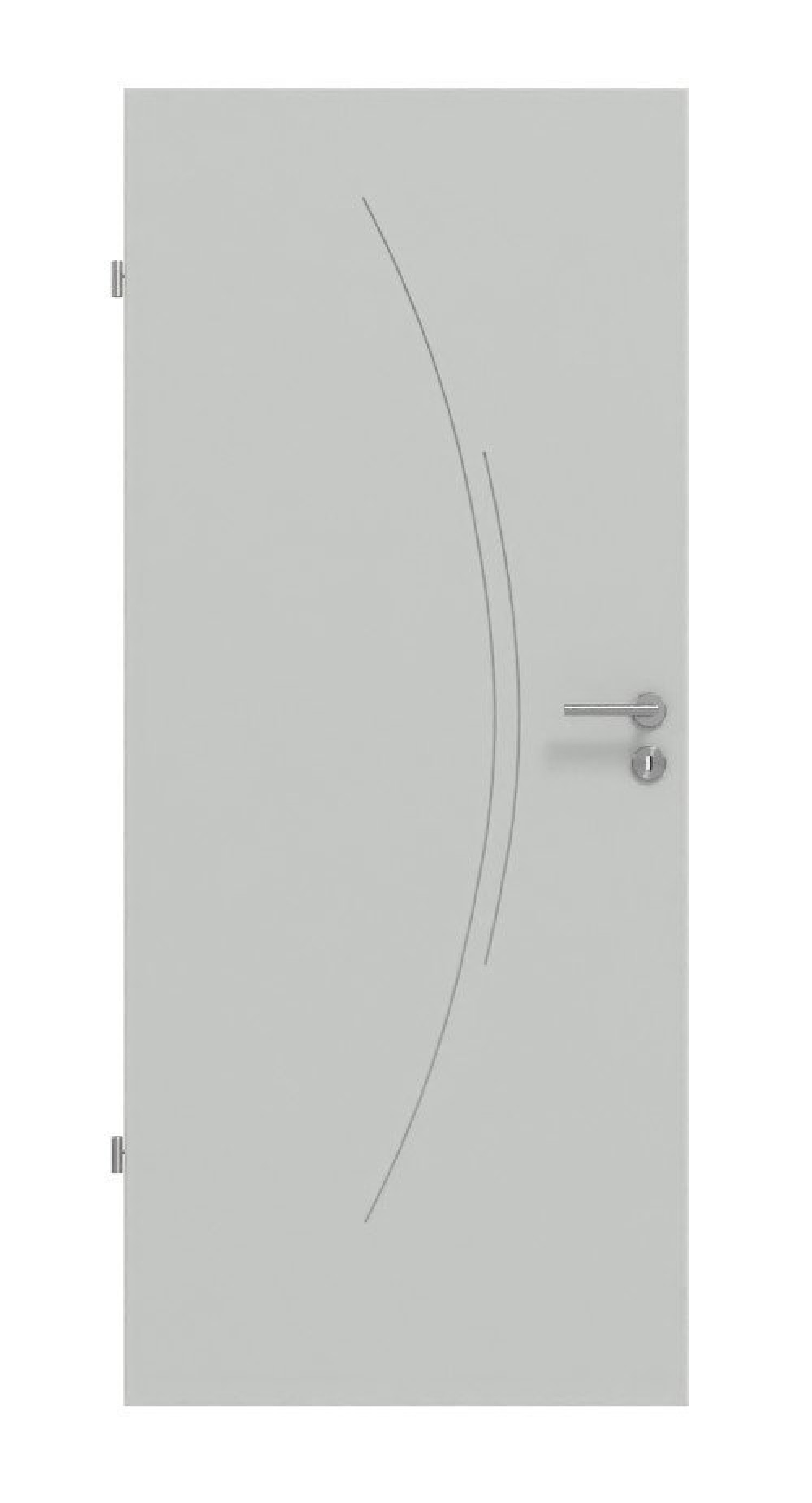 Frontansicht von Signum 49 Basic Lack Grau RAL 7035 Innentür - Huga
