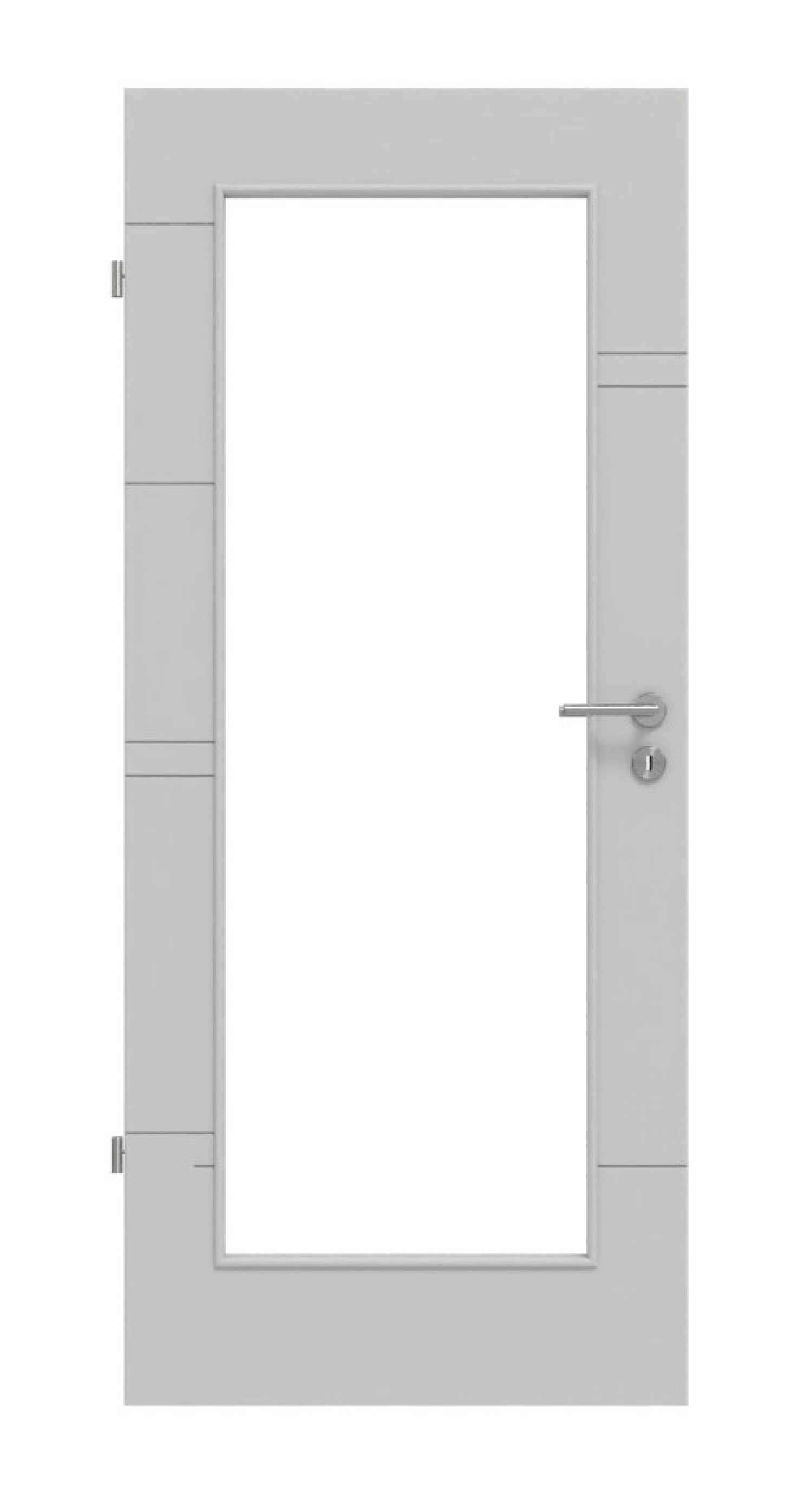 HÖRMANN Innentür Groove 50 Grau RAL 7035 Lack DesignLine mit Lichtausschnitt LA 8