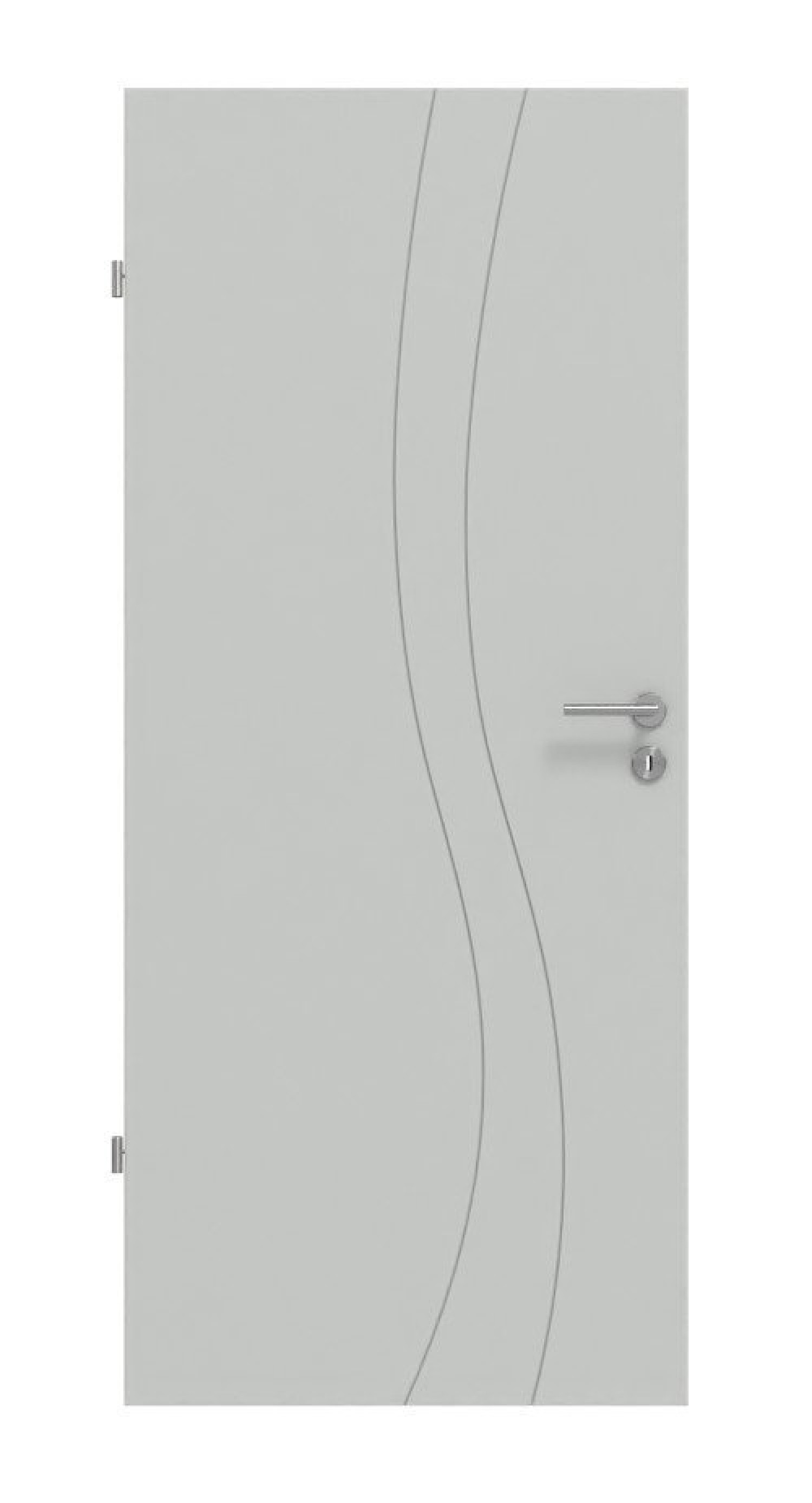 Frontansicht von Signum 51 Basic Lack Grau RAL 7035 Innentür - Huga