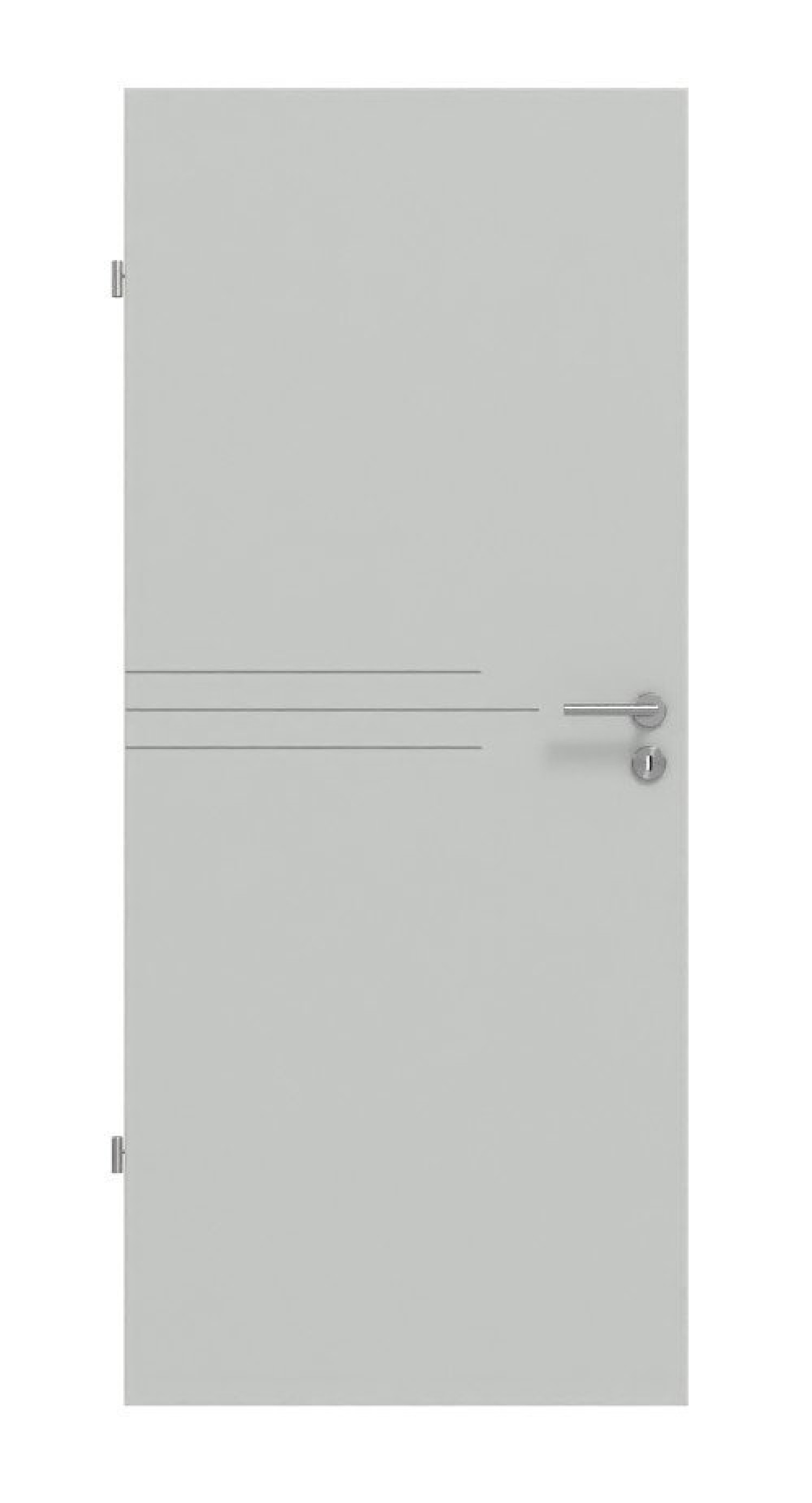 Frontansicht von Signum 56 Basic Lack Grau RAL 7035 Innentür - Huga