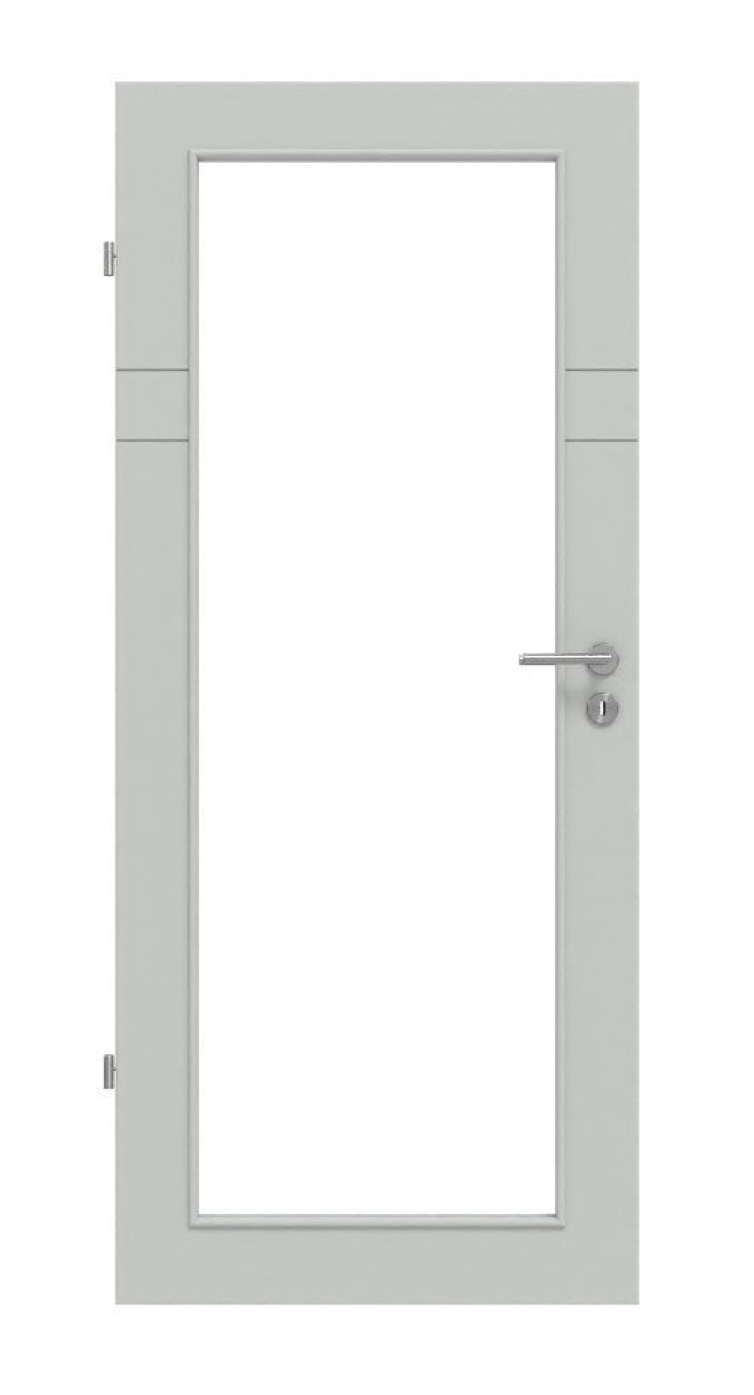 Frontansicht von Signum 78 LA 27 Basic Lack Grau RAL 7035 Innentür - Huga