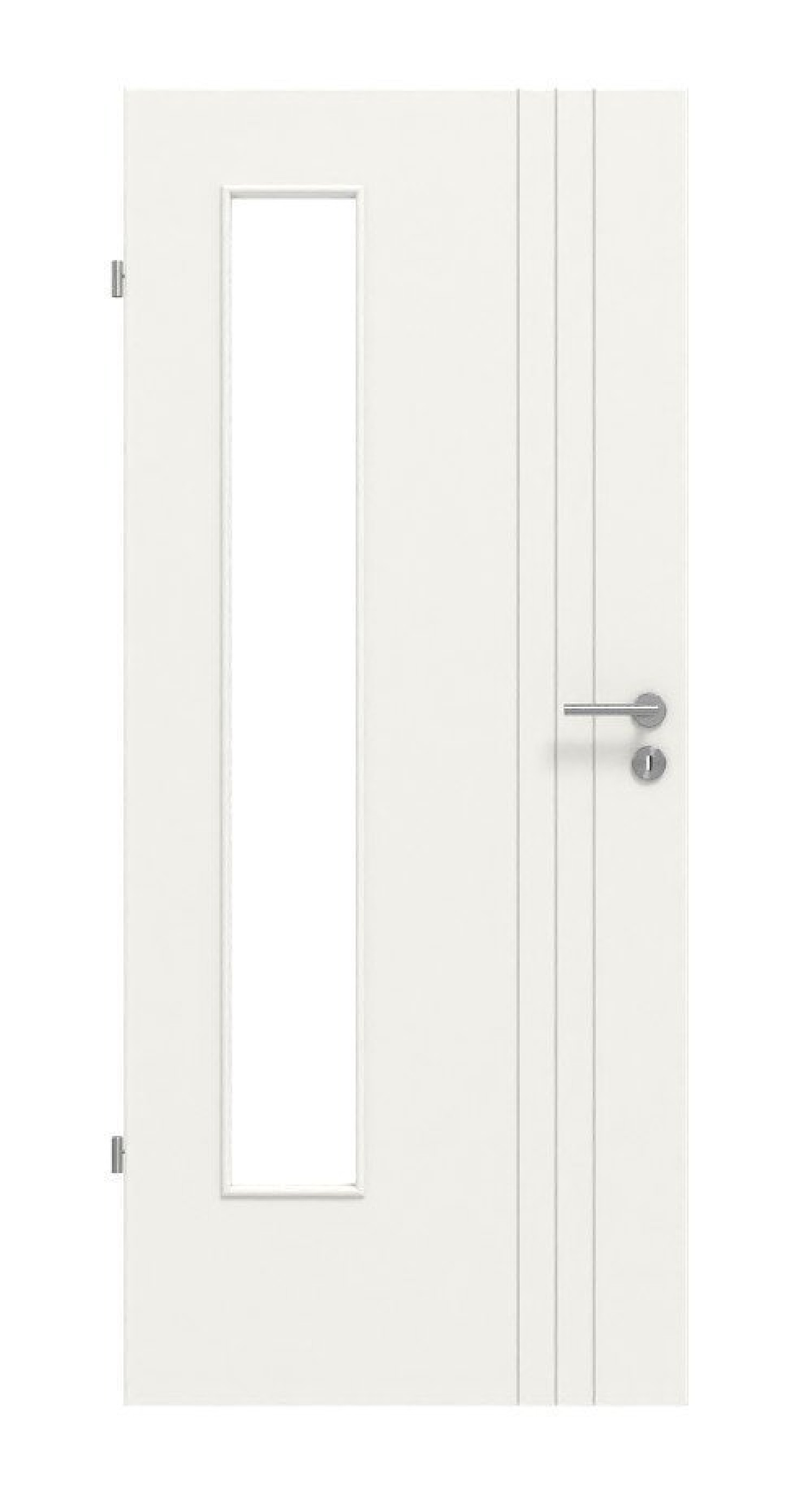 Frontansicht von Signum 85 LA 24 bandseitig Basic Lack Verkehrsweiß RAL 9016 Innentür - Huga