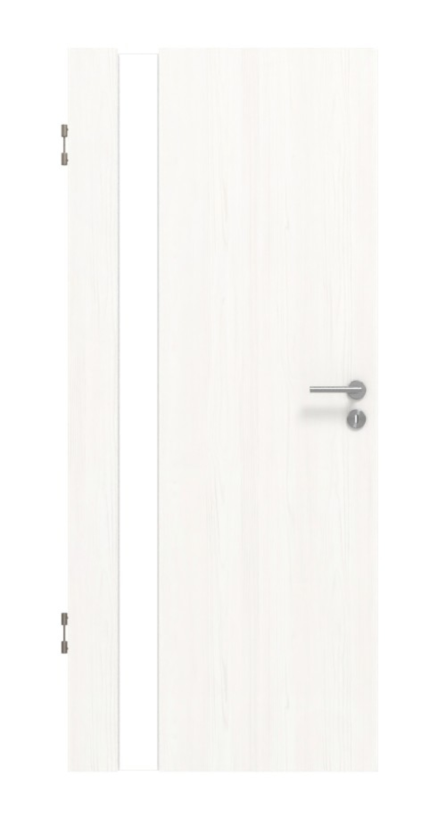 Frontansicht von Smart 1 Bandseite Basic Durat Pino Weiß Innentür - Huga