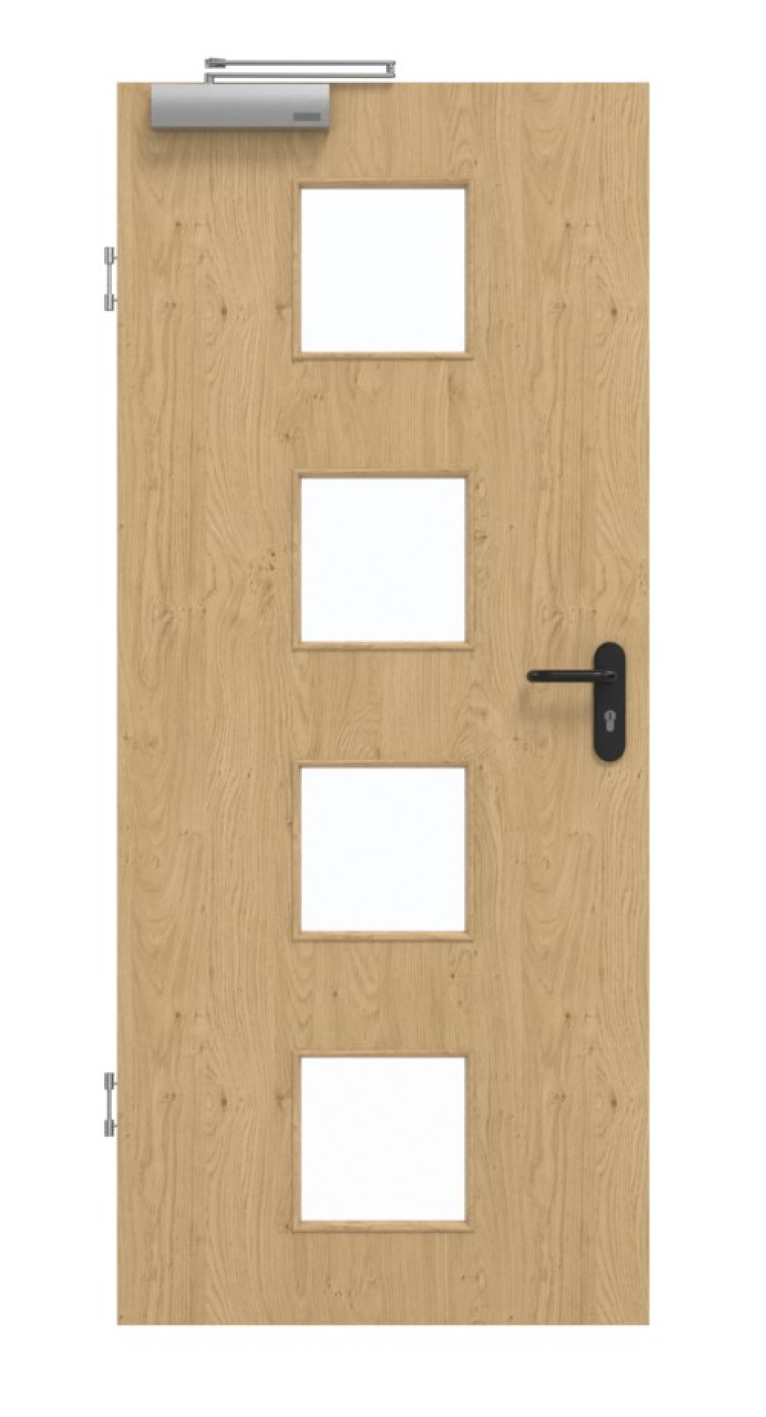 GARANT Rauchschutztür Authentic Asteiche GCK08 mit Lichtausschnitt LA-10