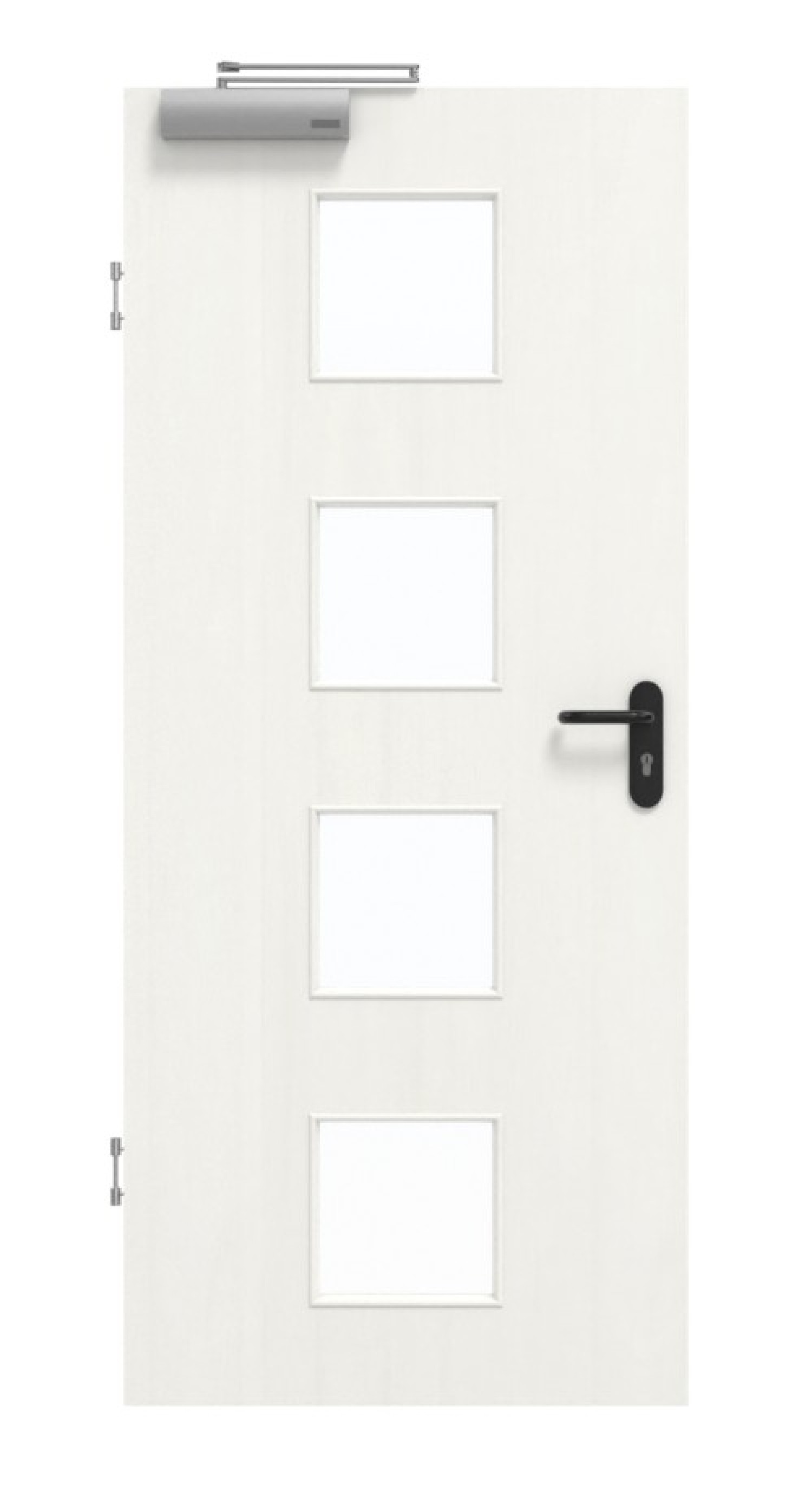 GARANT Rauchschutztür Authentic Bianco CePaL mit Lichtausschnitt LA-10