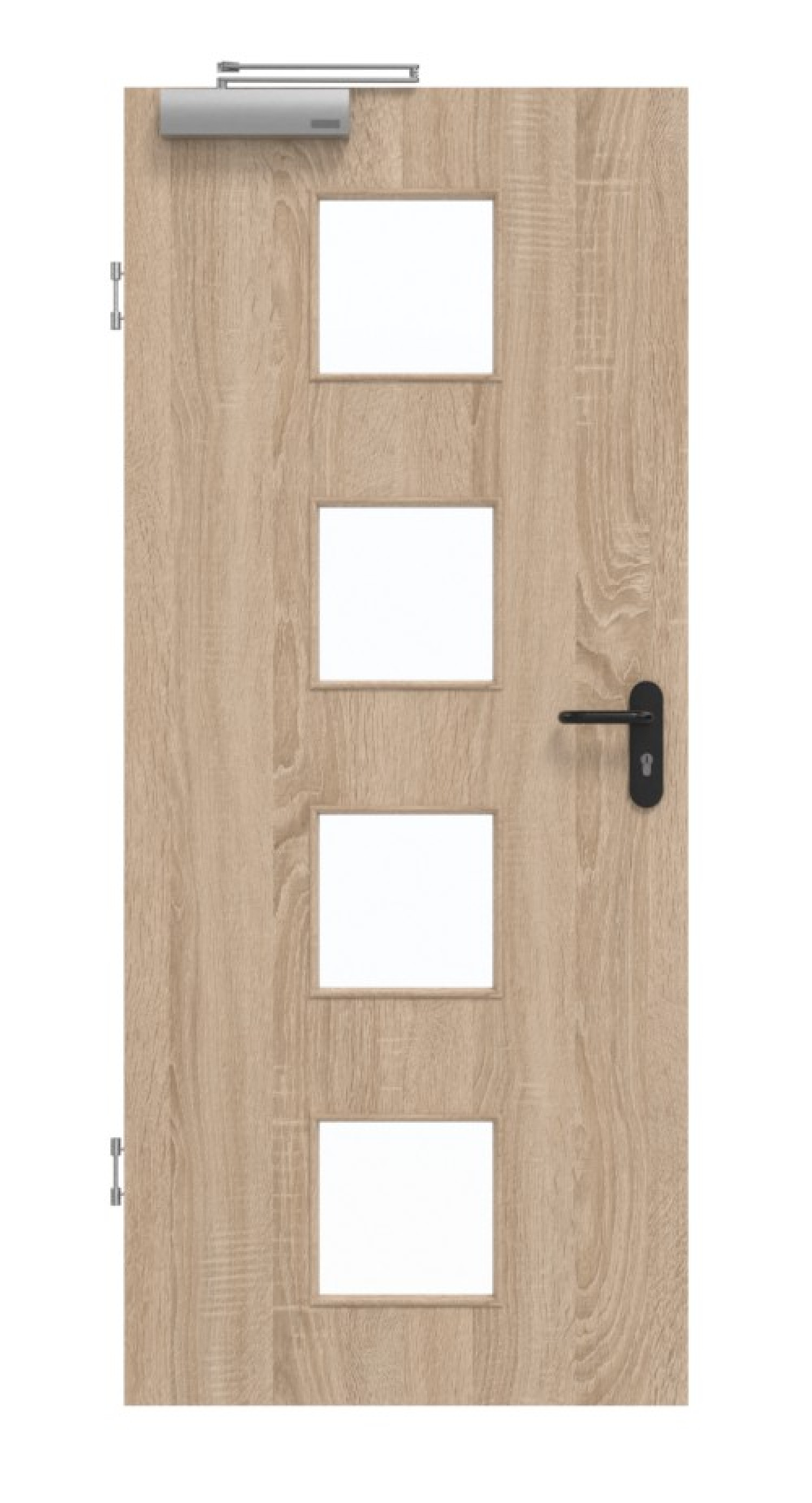 GARANT Rauchschutztür Authentic Eiche GCK08 mit Lichtausschnitt LA-10