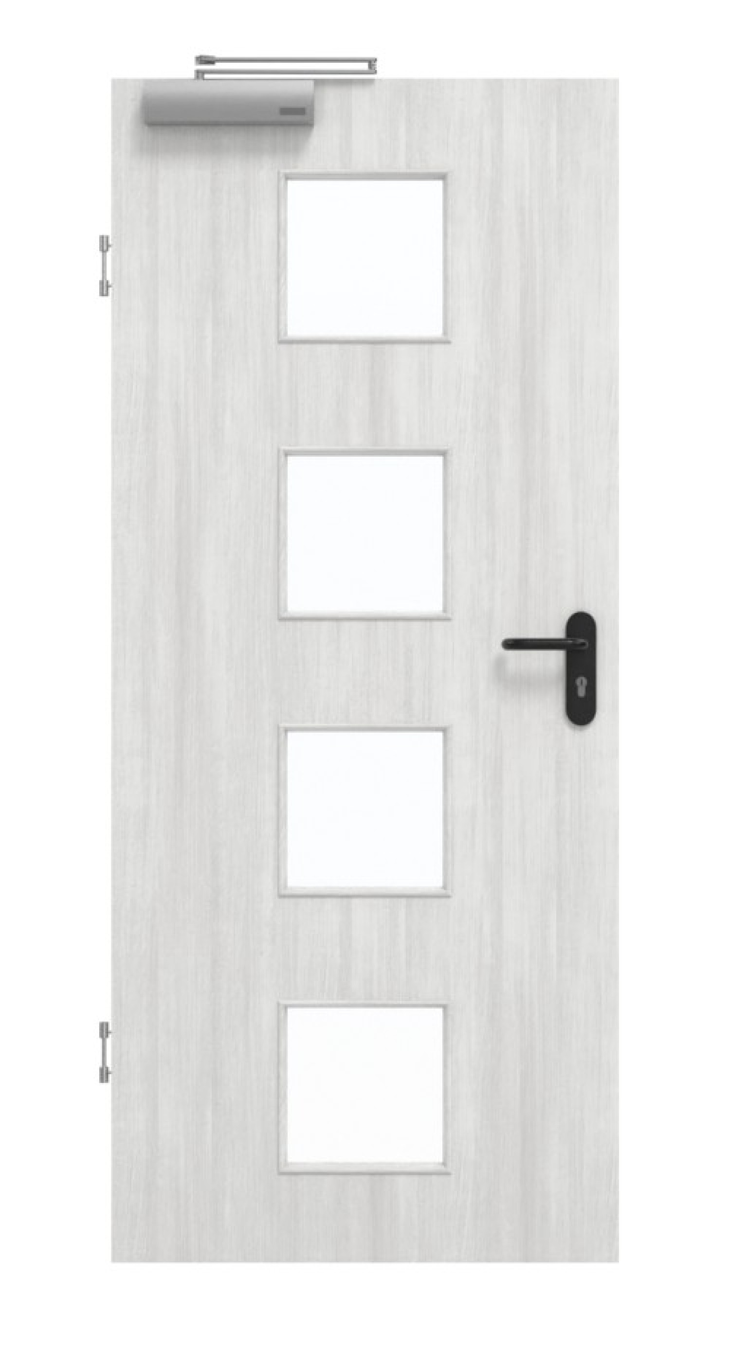 GARANT Rauchschutztür Authentic Grigio CePaL mit Lichtausschnitt LA-10