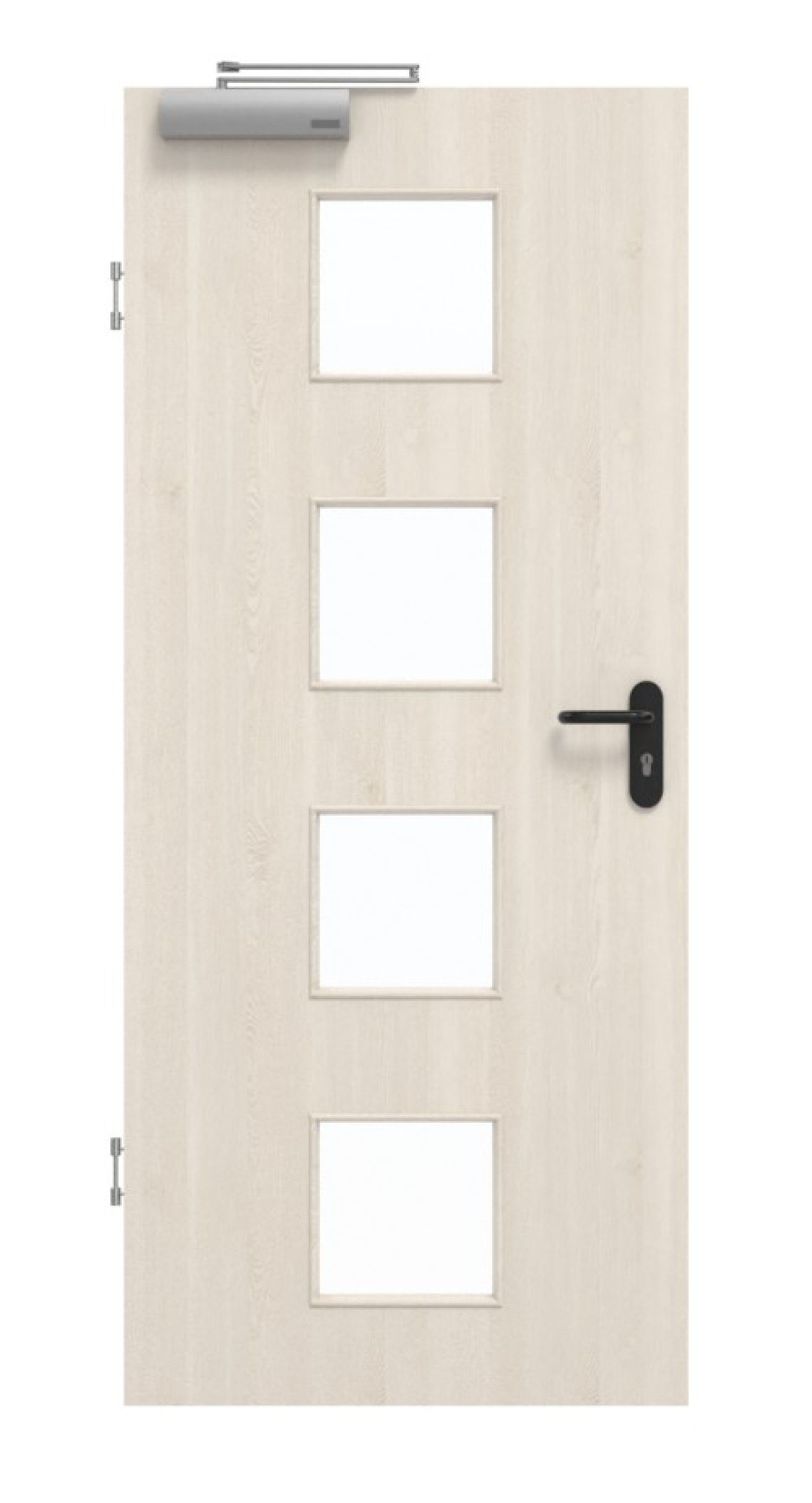 GARANT Rauchschutztür Authentic Perl GCK08 mit Lichtausschnitt LA-10