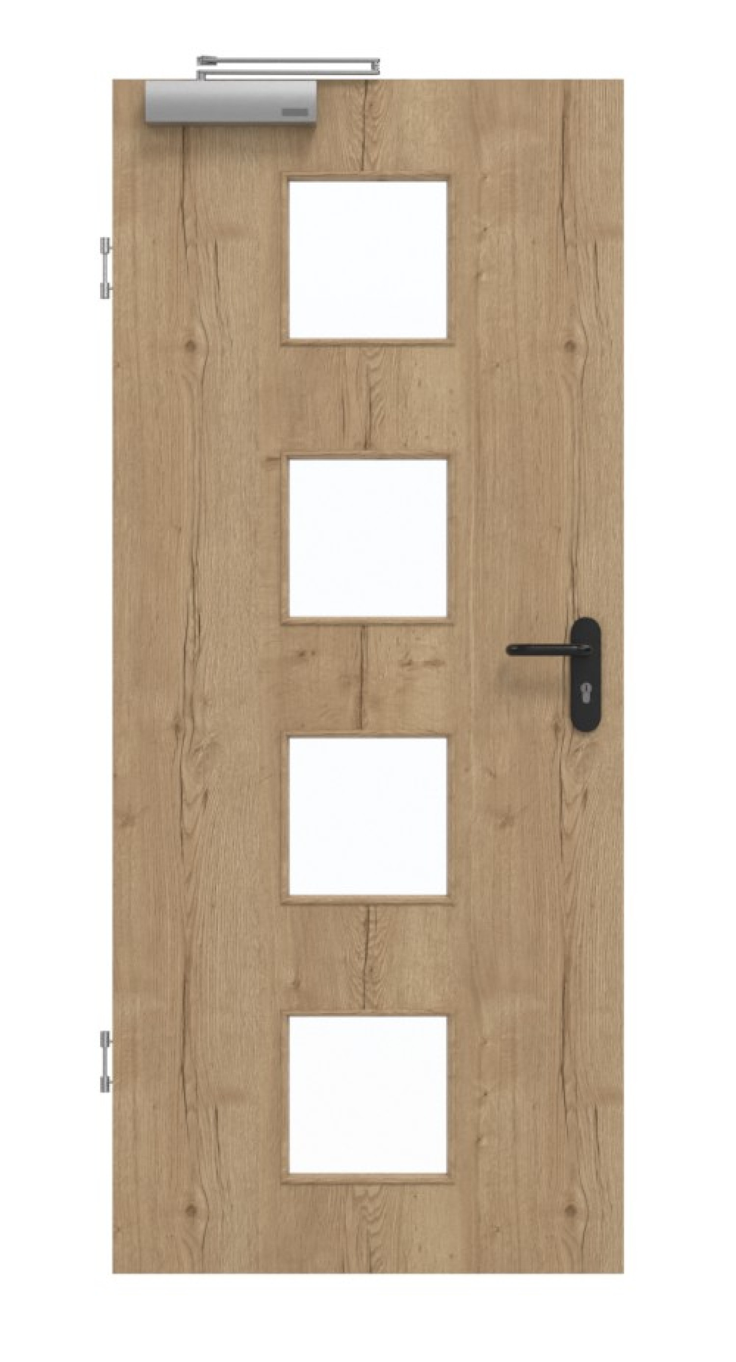 GARANT Rauchschutztür Authentic Risseiche GCK08 mit Lichtausschnitt LA-10