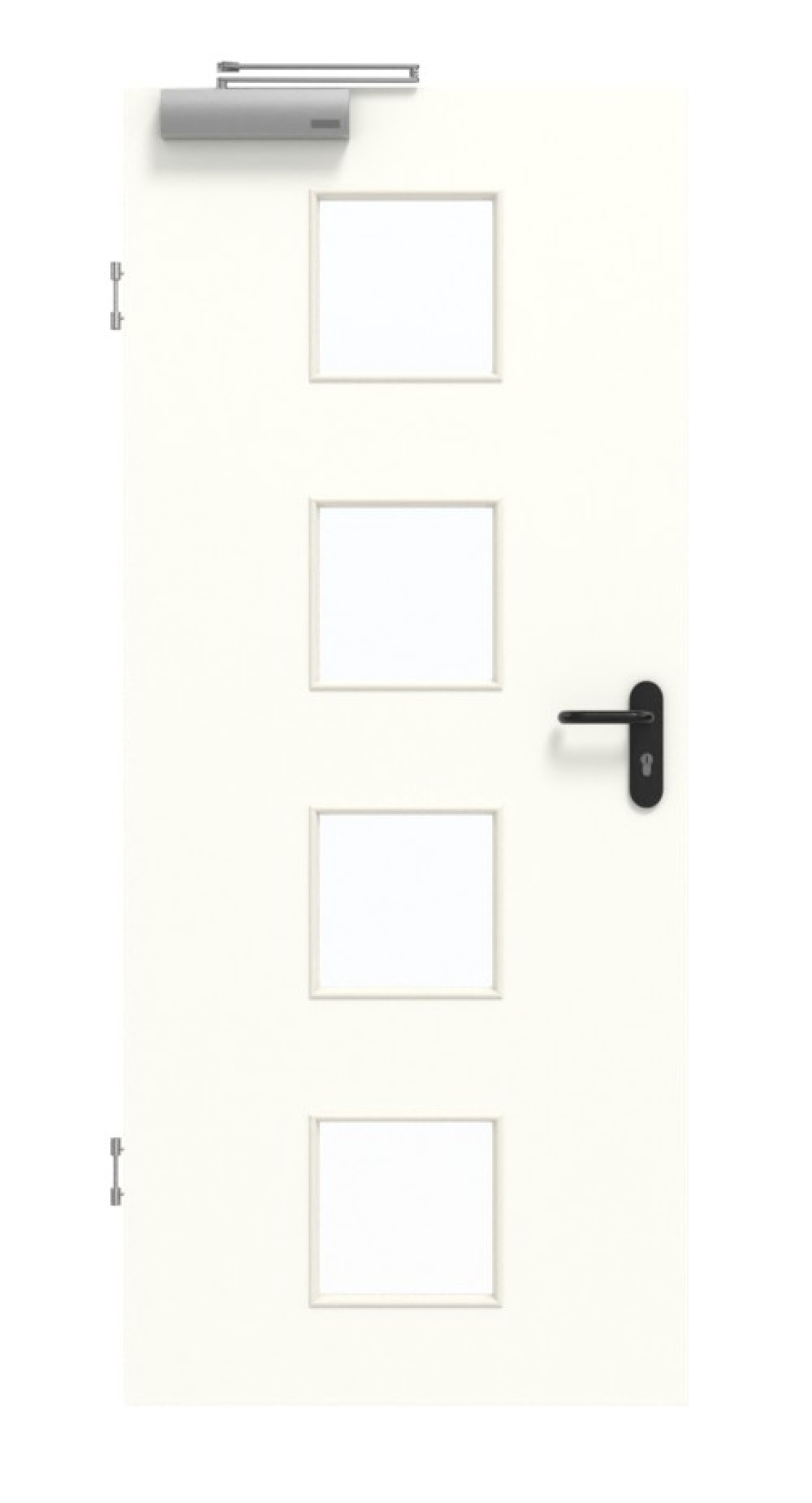 GARANT Rauchschutztür U11026SD Kristallweiß GHK08 mit Lichtausschnitt LA-10