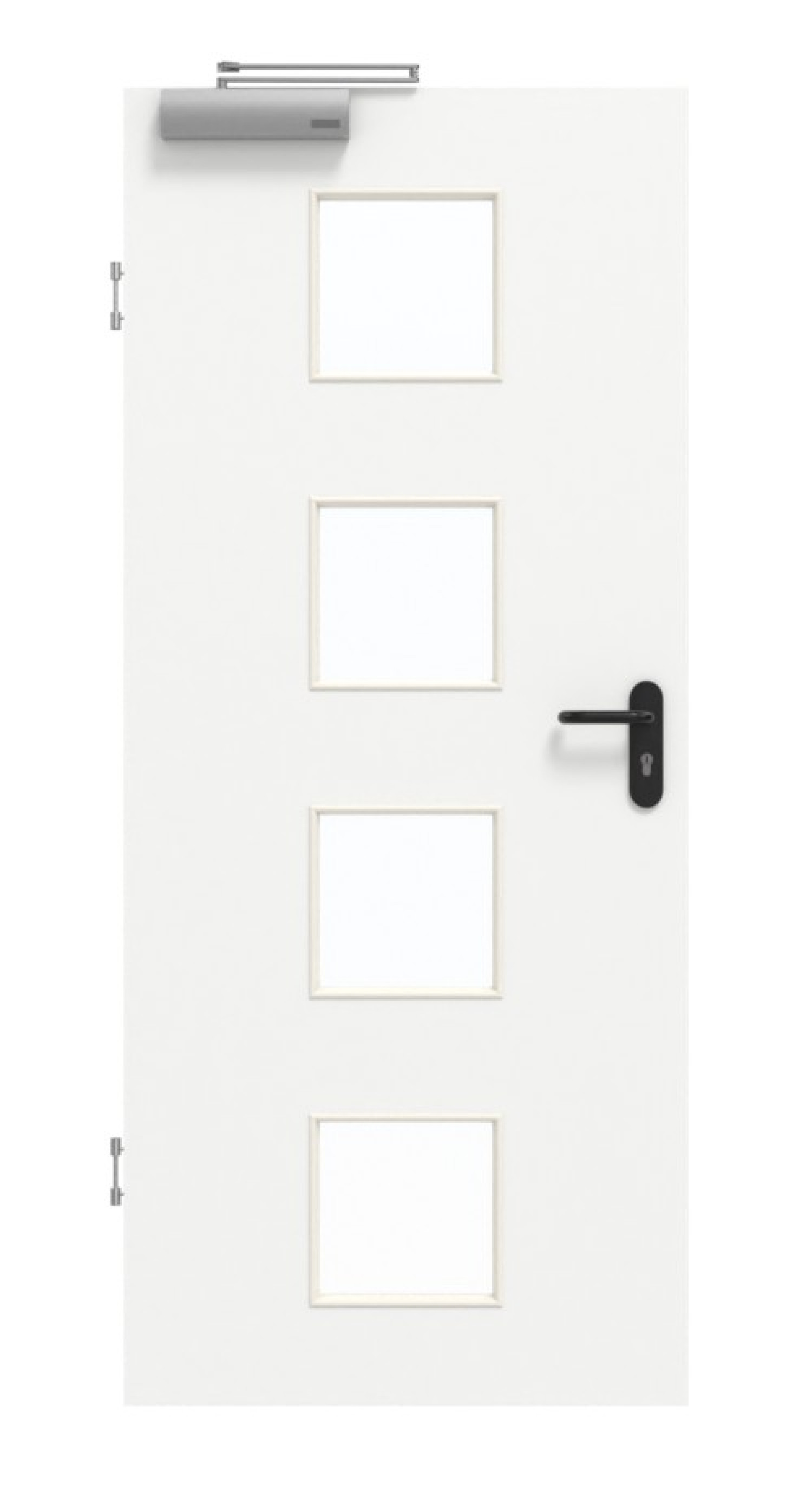 GARANT Rauchschutztür U11209SD Edelweiß GHK08 mit Lichtausschnitt LA-10