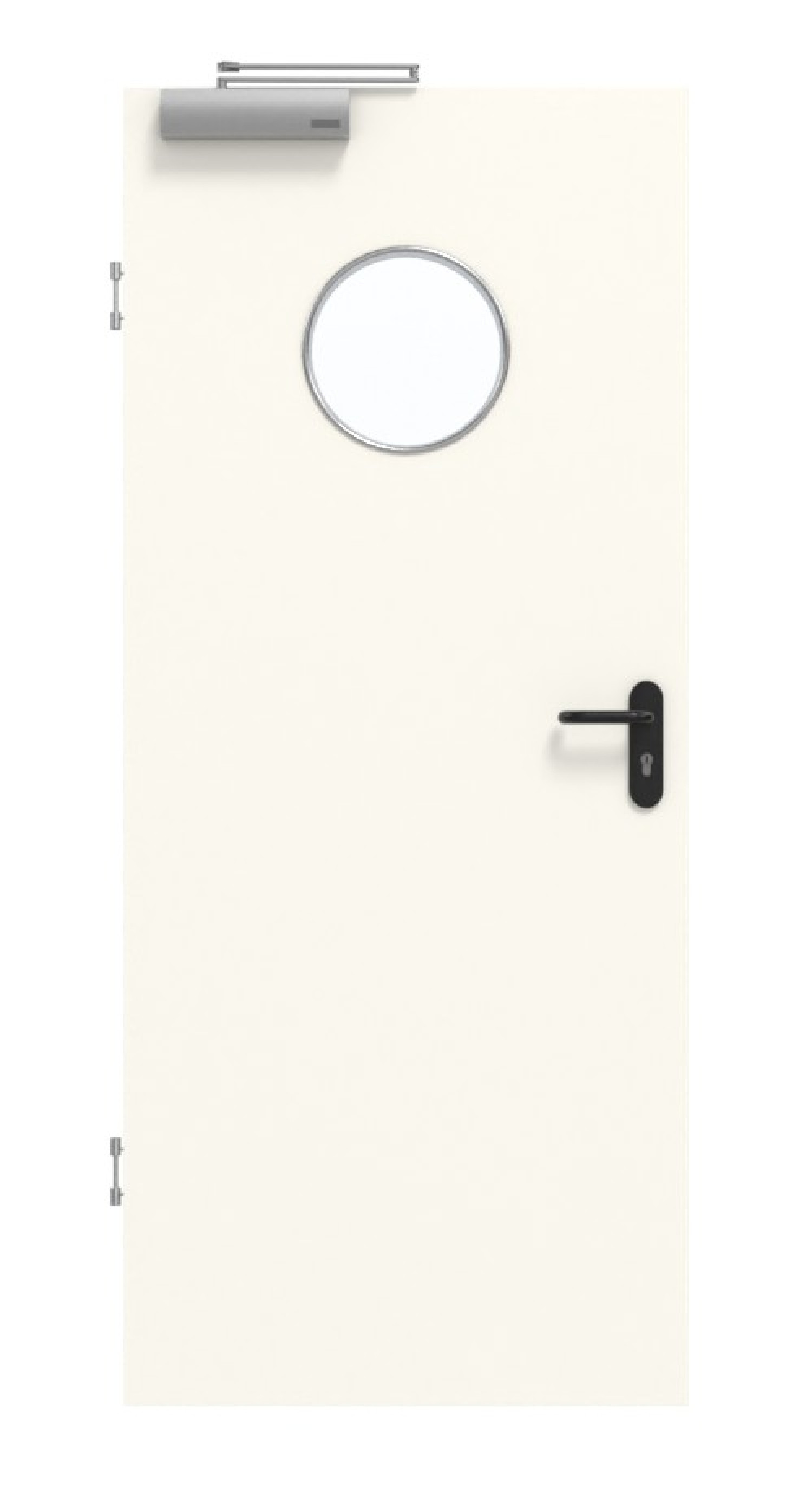 GARANT Rauchschutztür 0105-60 Pearl White CePaL mit Lichtausschnitt LA-12