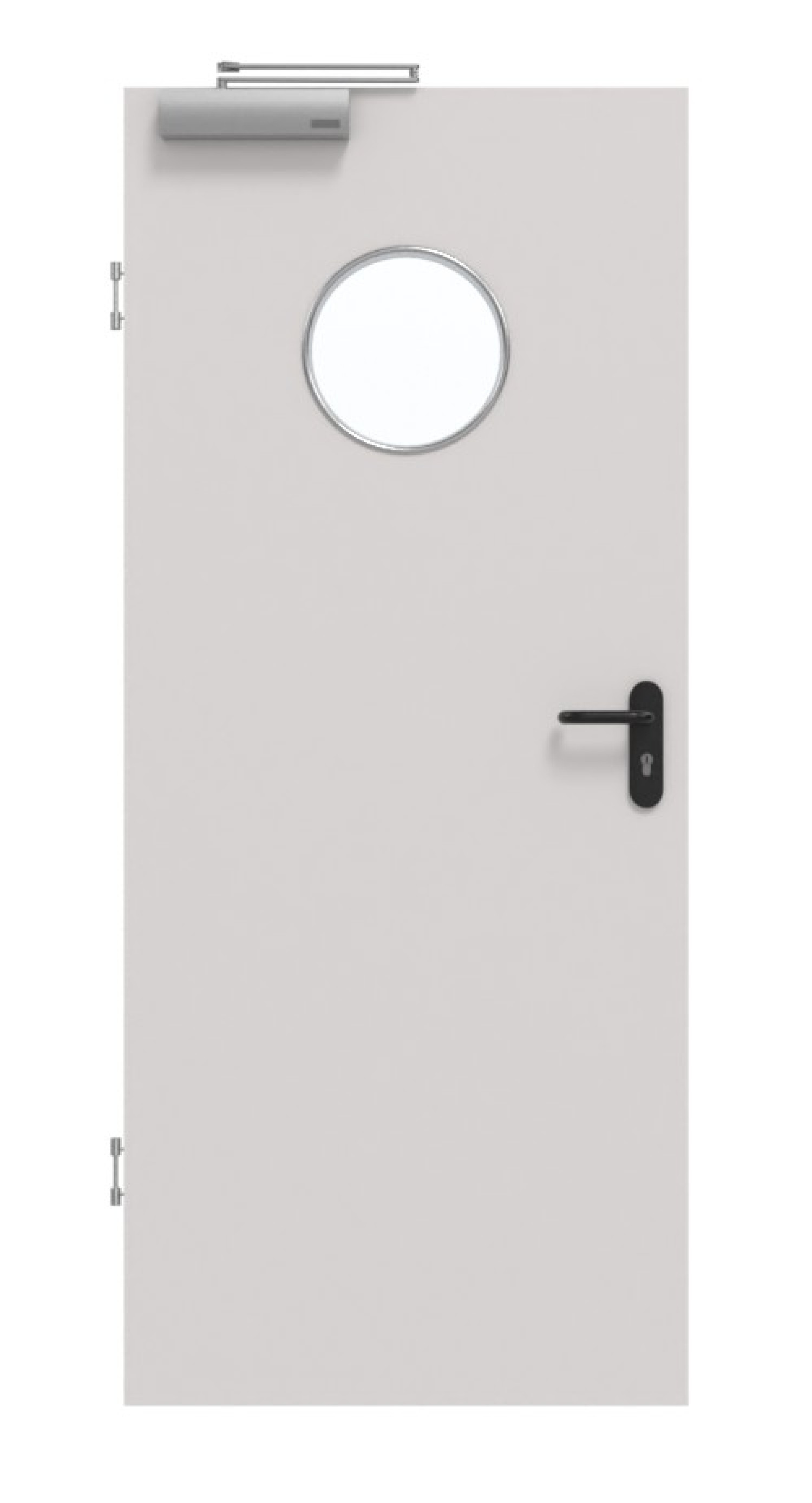 GARANT Rauchschutztür U12188SD Lichtgrau GHK08 mit Lichtausschnitt LA-12