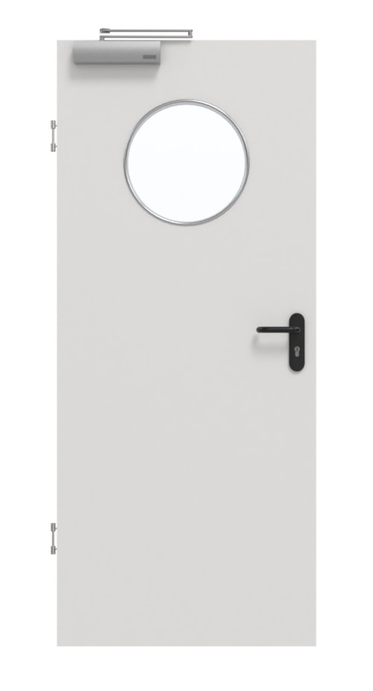 GARANT Rauchschutztür 0160-60 Silver Grey CePaL mit Lichtausschnitt LA-13