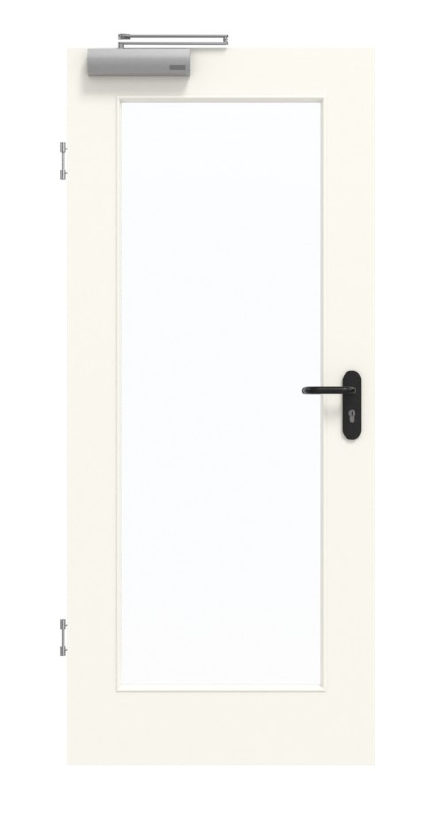GARANT Rauchschutztür 0105-60 Pearl White CePaL mit Lichtausschnitt LA-2