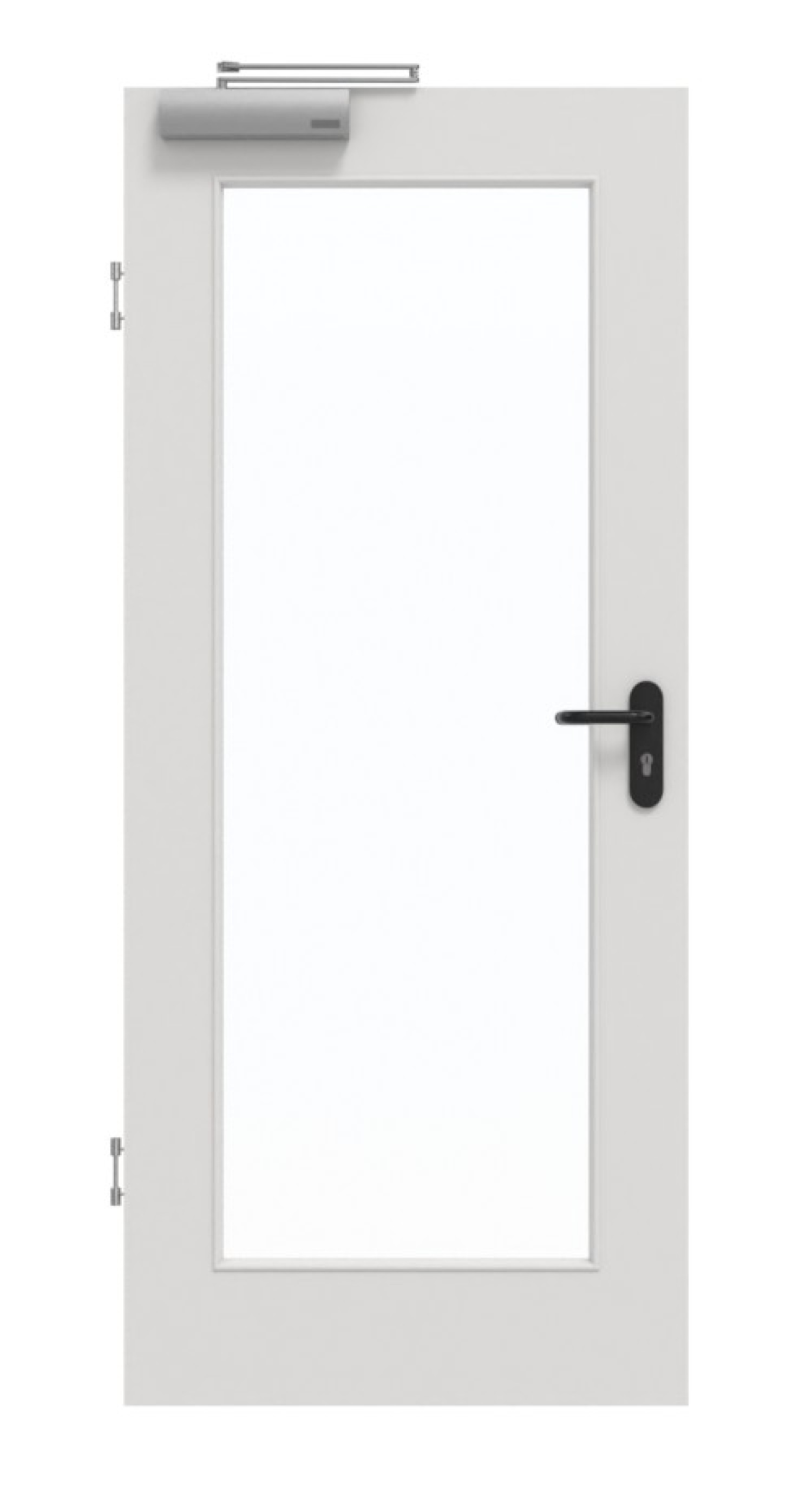 GARANT Rauchschutztür 0160-60 Silver Grey CePaL mit Lichtausschnitt LA-2