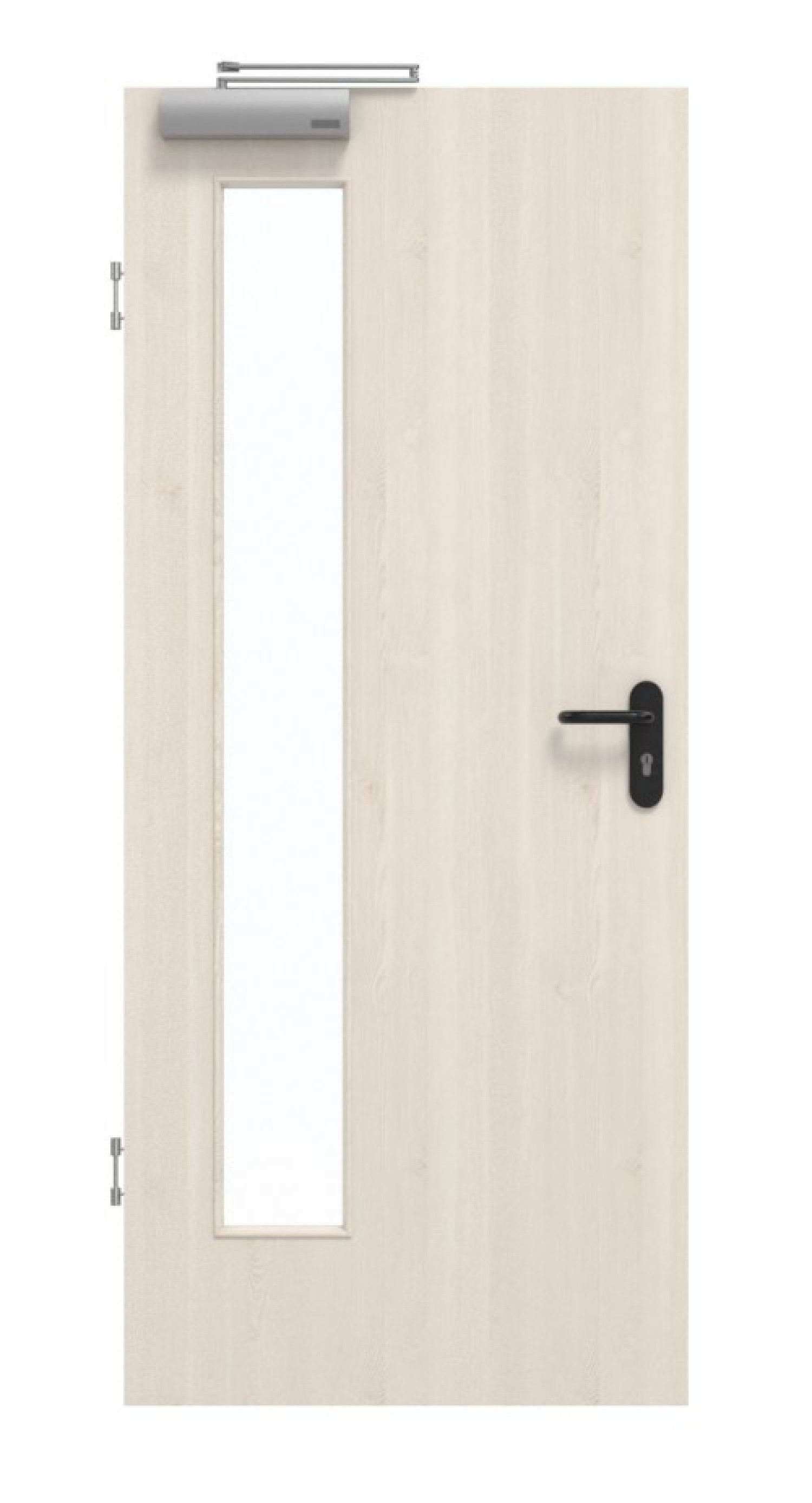 GARANT Rauchschutztür Authentic Perl GCK08 mit Lichtausschnitt LA-4 bandseitig