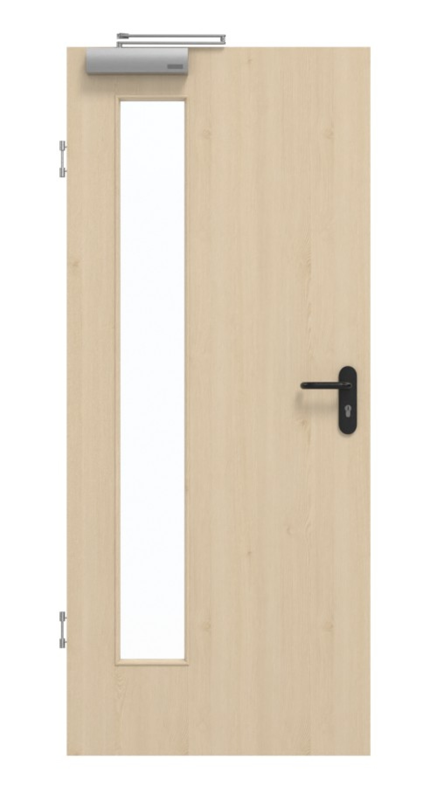 GARANT Rauchschutztür Authentic Sand CePaL mit Lichtausschnitt LA-4 bandseitig