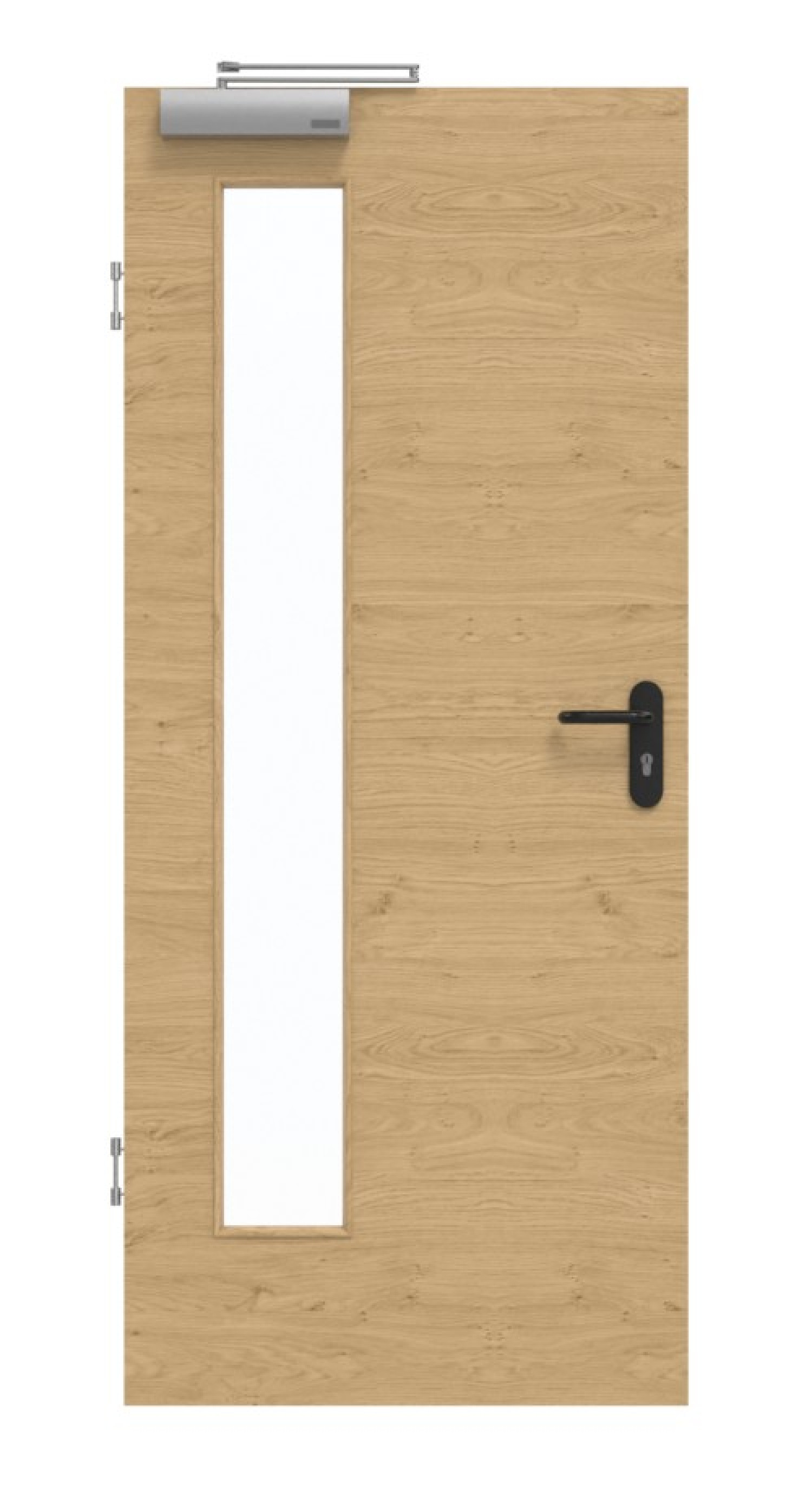 GARANT Rauchschutztür Quer Authentic Asteiche GCK08 mit Lichtausschnitt LA-4 bandseitig
