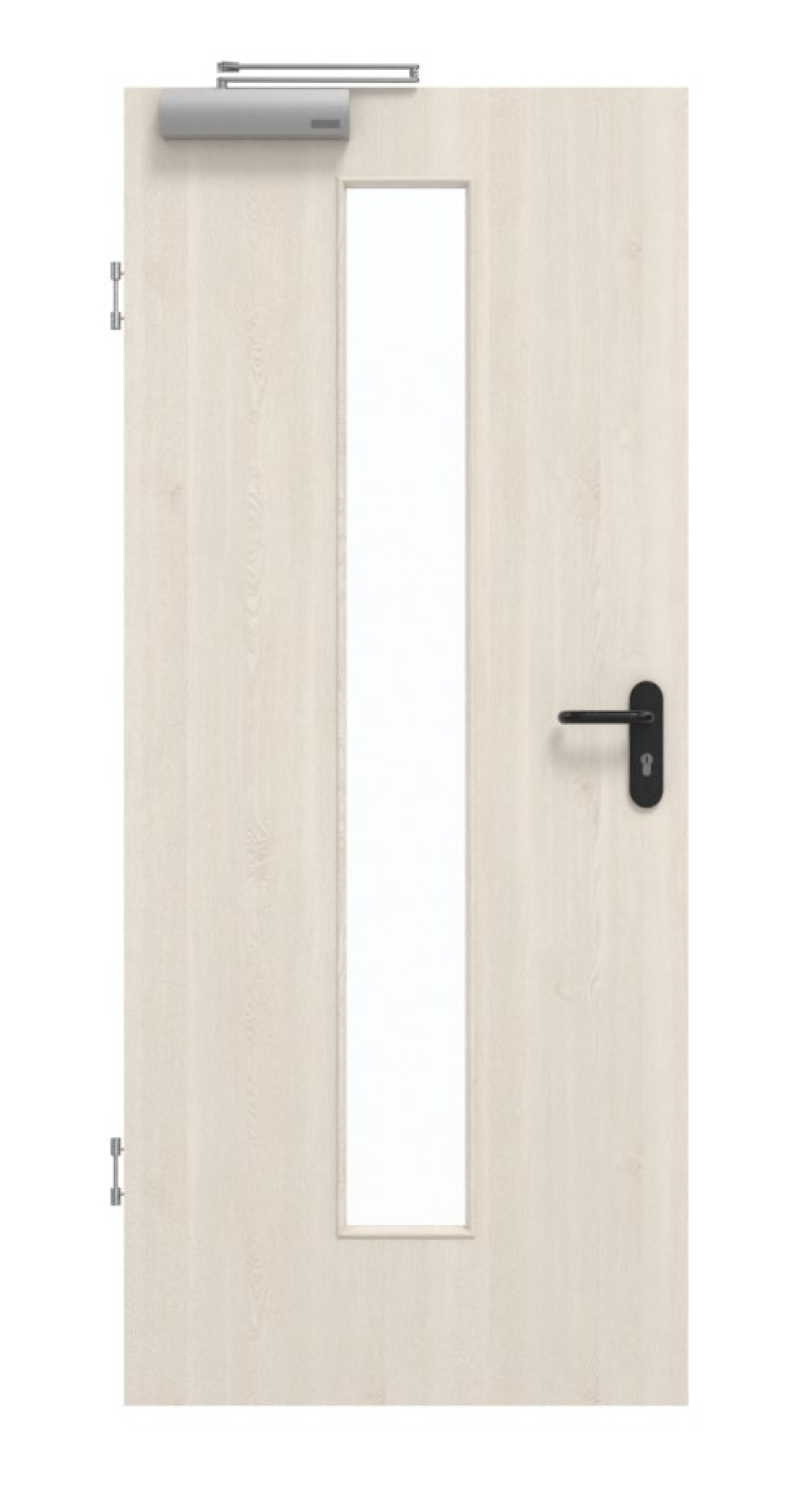 GARANT Rauchschutztür Authentic Perl GCK08 mit Lichtausschnitt LA-4 mittig