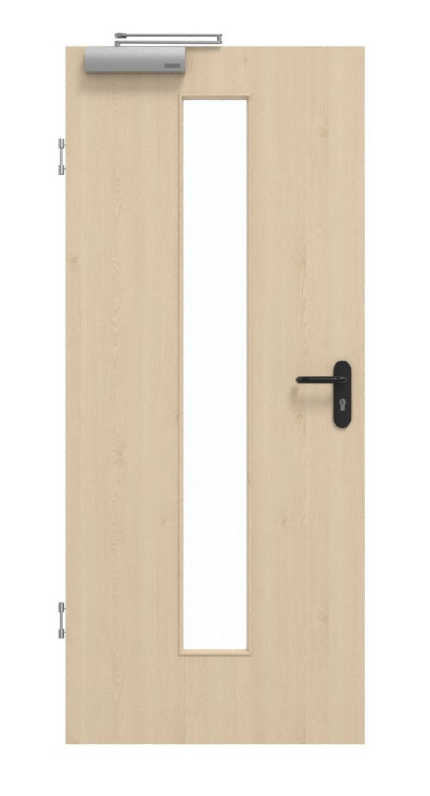 GARANT Rauchschutztür Authentic Sand GCK08 mit Lichtausschnitt LA-4 mittig