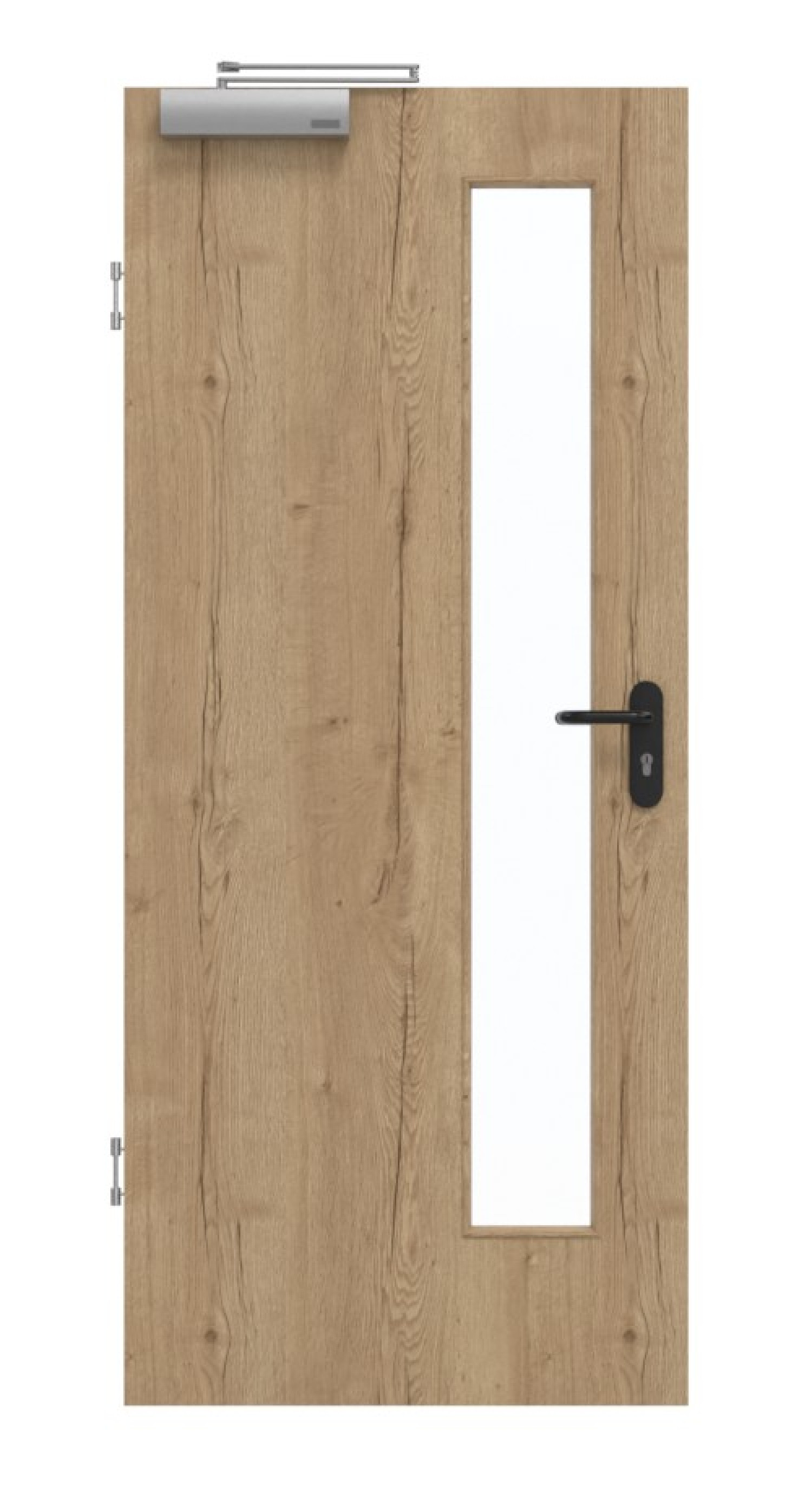 GARANT Rauchschutztür Authentic Risseiche GCK08 mit Lichtausschnitt LA-4 schlossseitig
