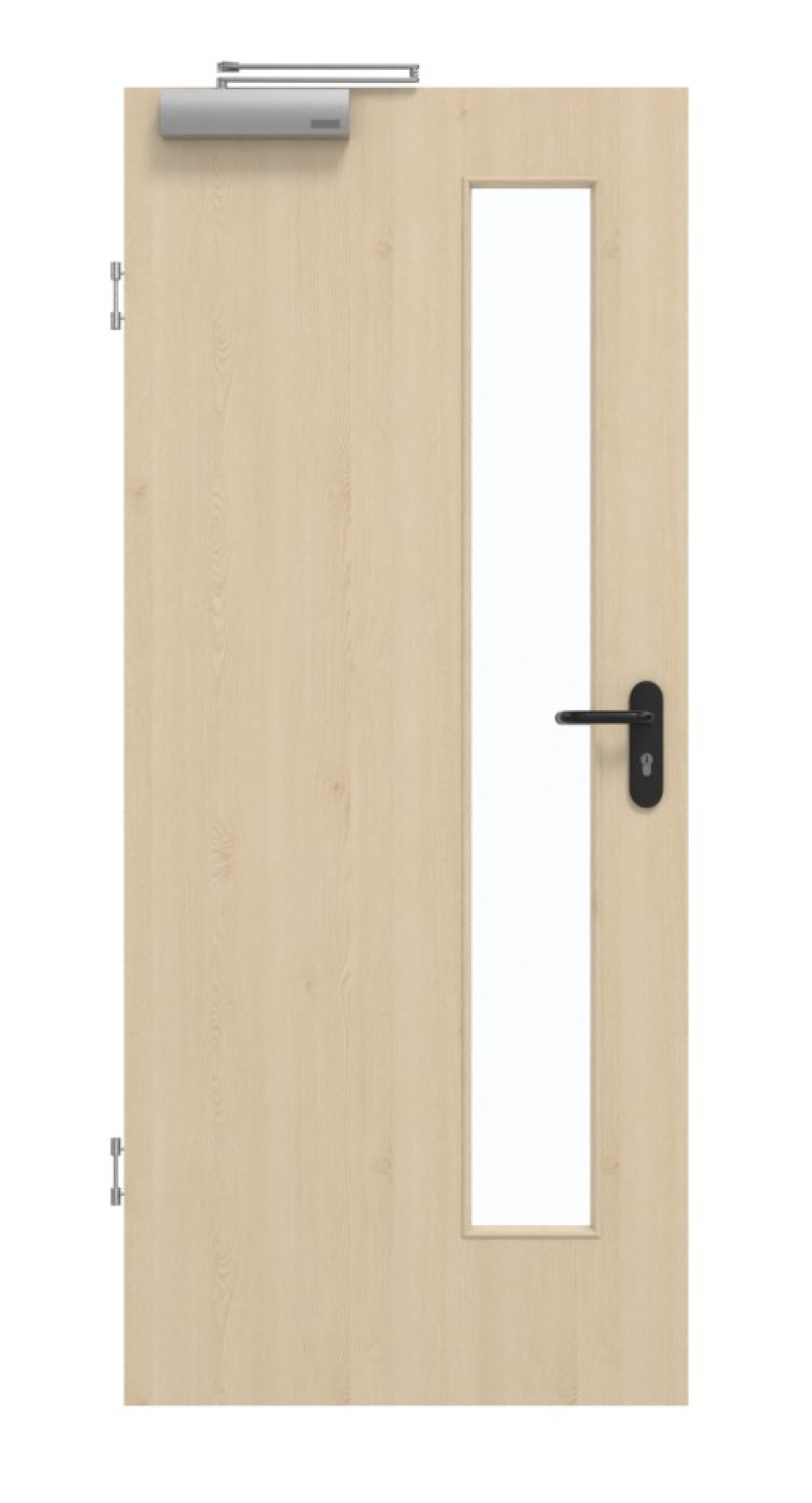 GARANT Rauchschutztür Authentic Sand GCK08 mit Lichtausschnitt LA-4 schlossseitig