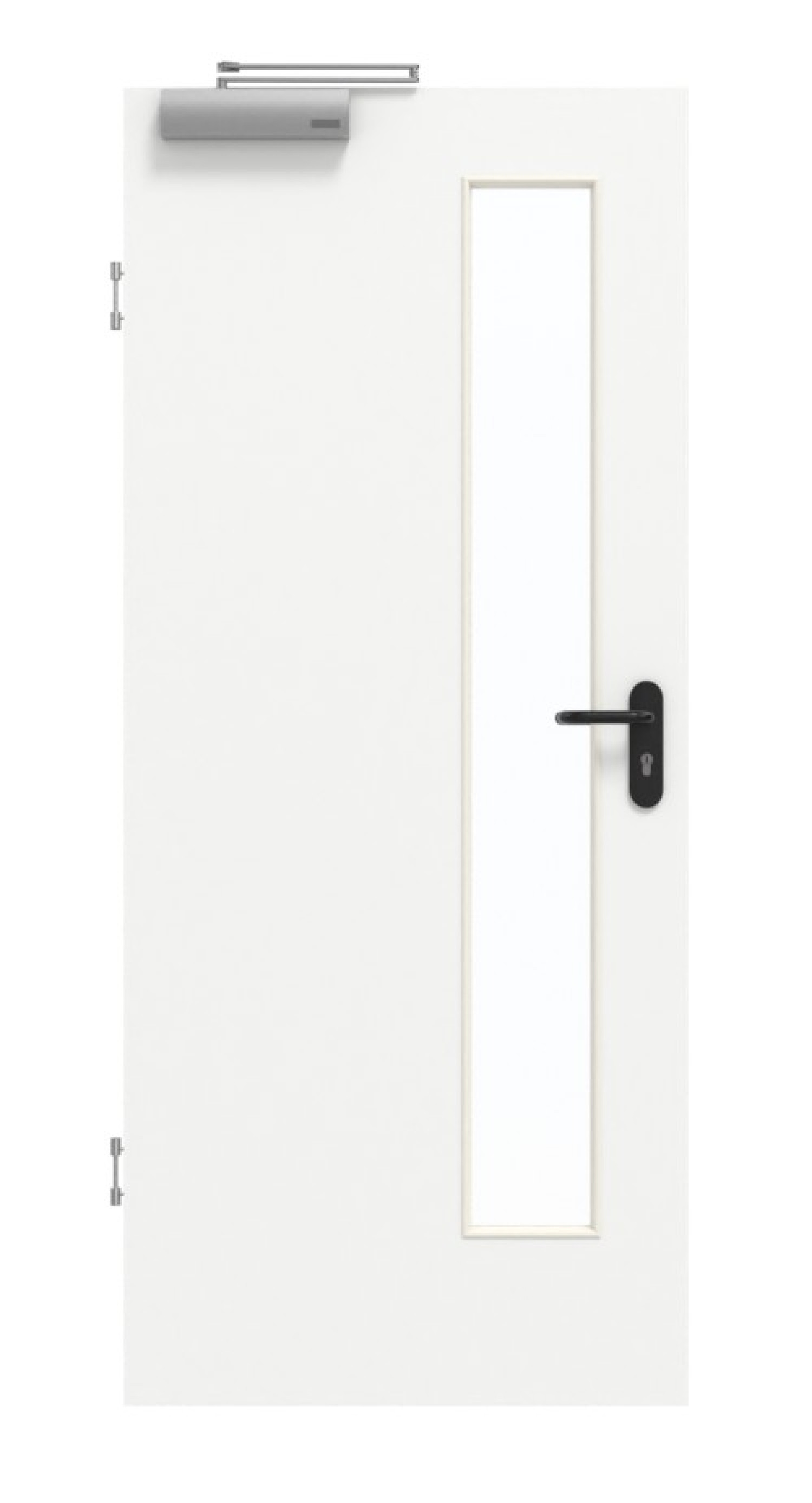 GARANT Rauchschutztür U11209SD Edelweiß GHK08 mit Lichtausschnitt LA-4 schlossseitig