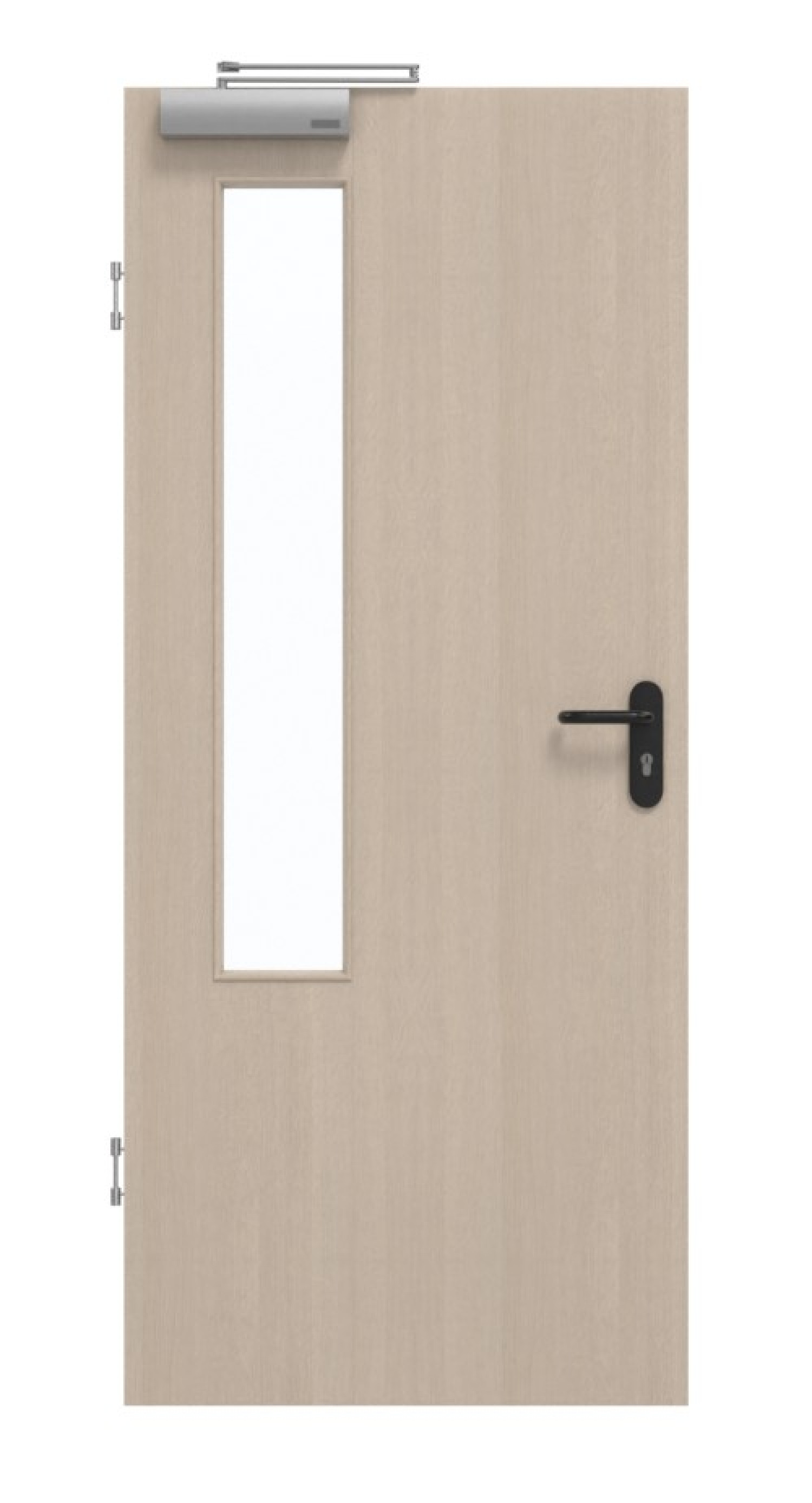 GARANT Rauchschutztür Authentic Akazie GCK08 mit Lichtausschnitt LA-5 bandseitig