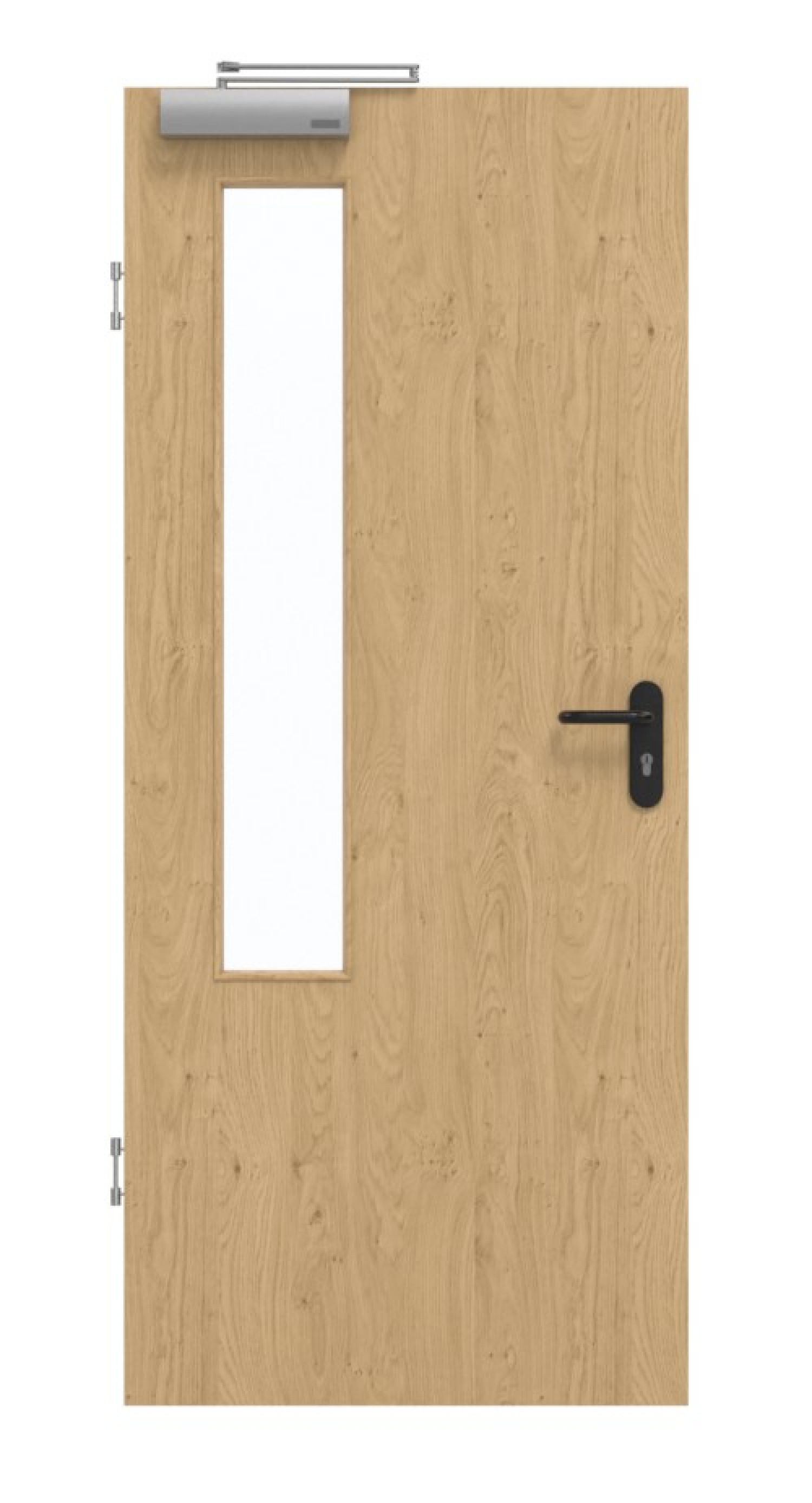 GARANT Rauchschutztür Authentic Asteiche GCK08 mit Lichtausschnitt LA-5 bandseitig