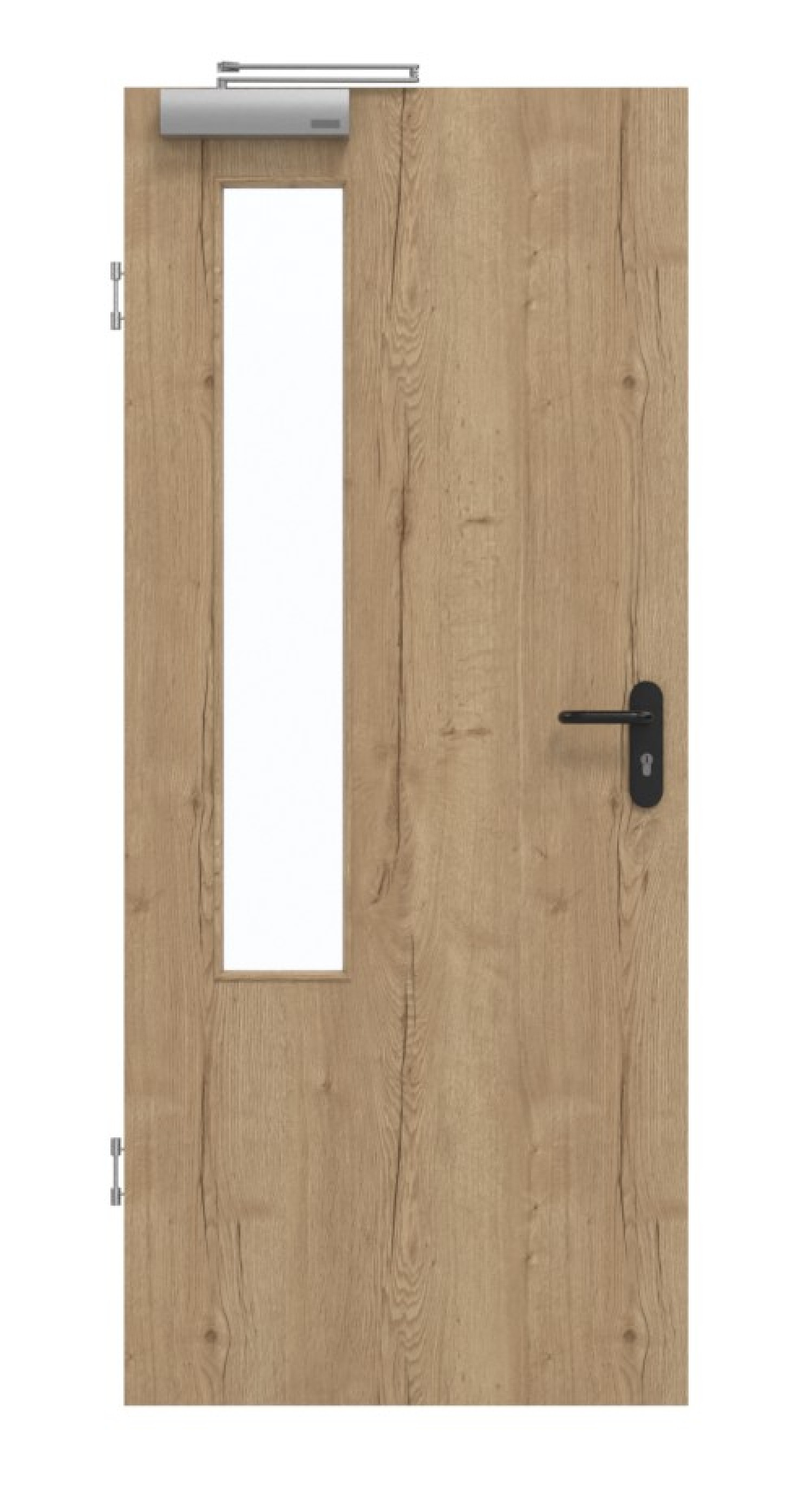 GARANT Rauchschutztür Authentic Risseiche GCK08 mit Lichtausschnitt LA-5 bandseitig