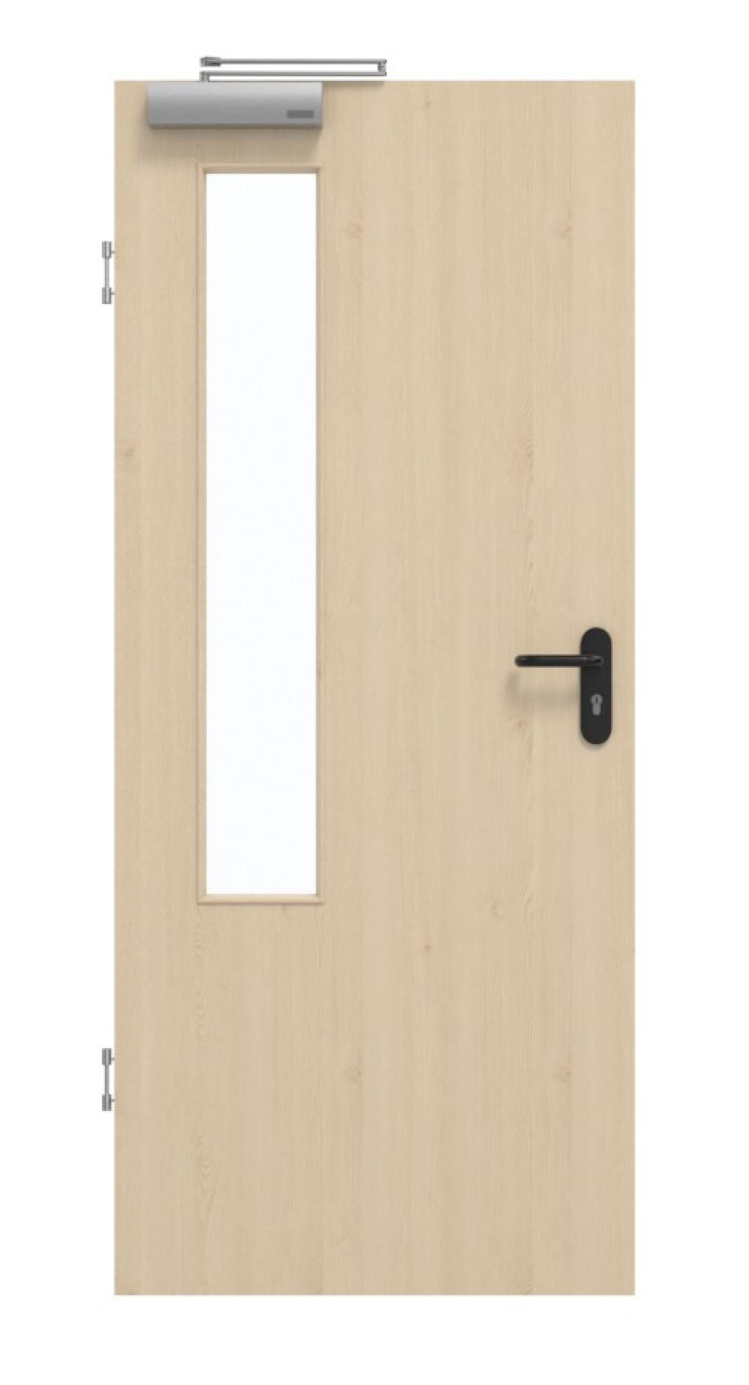 GARANT Rauchschutztür Authentic Sand CePaL mit Lichtausschnitt LA-5 bandseitig