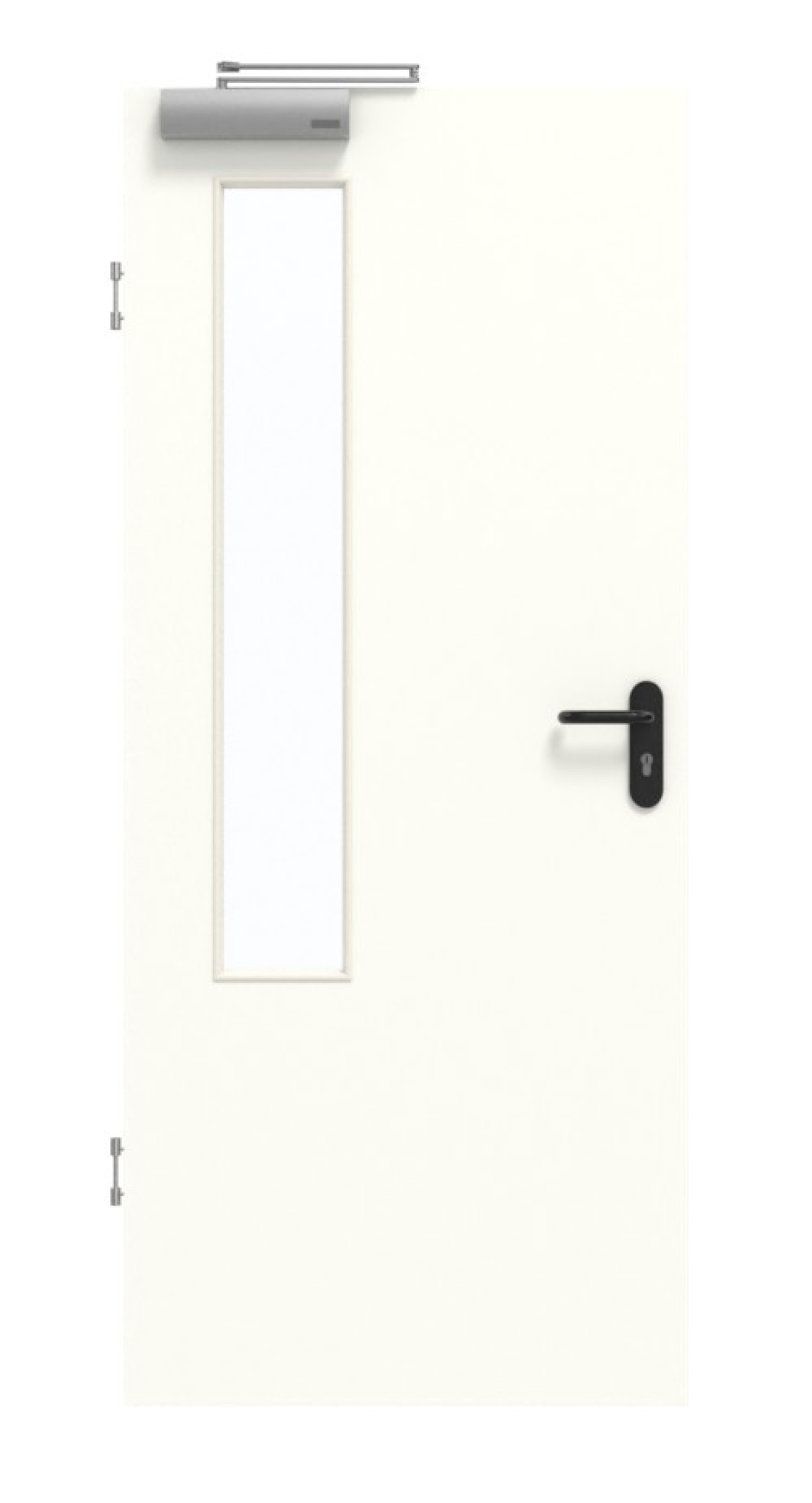 GARANT Rauchschutztür U11026SD Kristallweiß GHK08 mit Lichtausschnitt LA-5 bandseitig