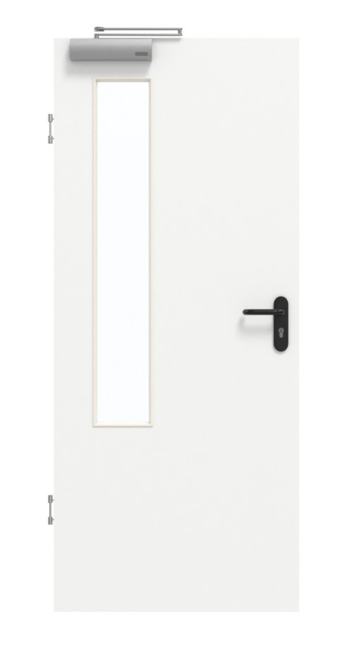 GARANT Rauchschutztür U11209SD Edelweiß GHK08 mit Lichtausschnitt LA-5 bandseitig
