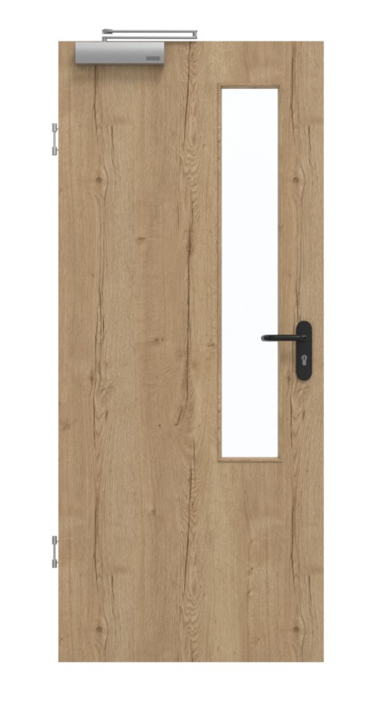 GARANT Rauchschutztür Authentic Risseiche GCK08 mit Lichtausschnitt LA-5 schlossseitig