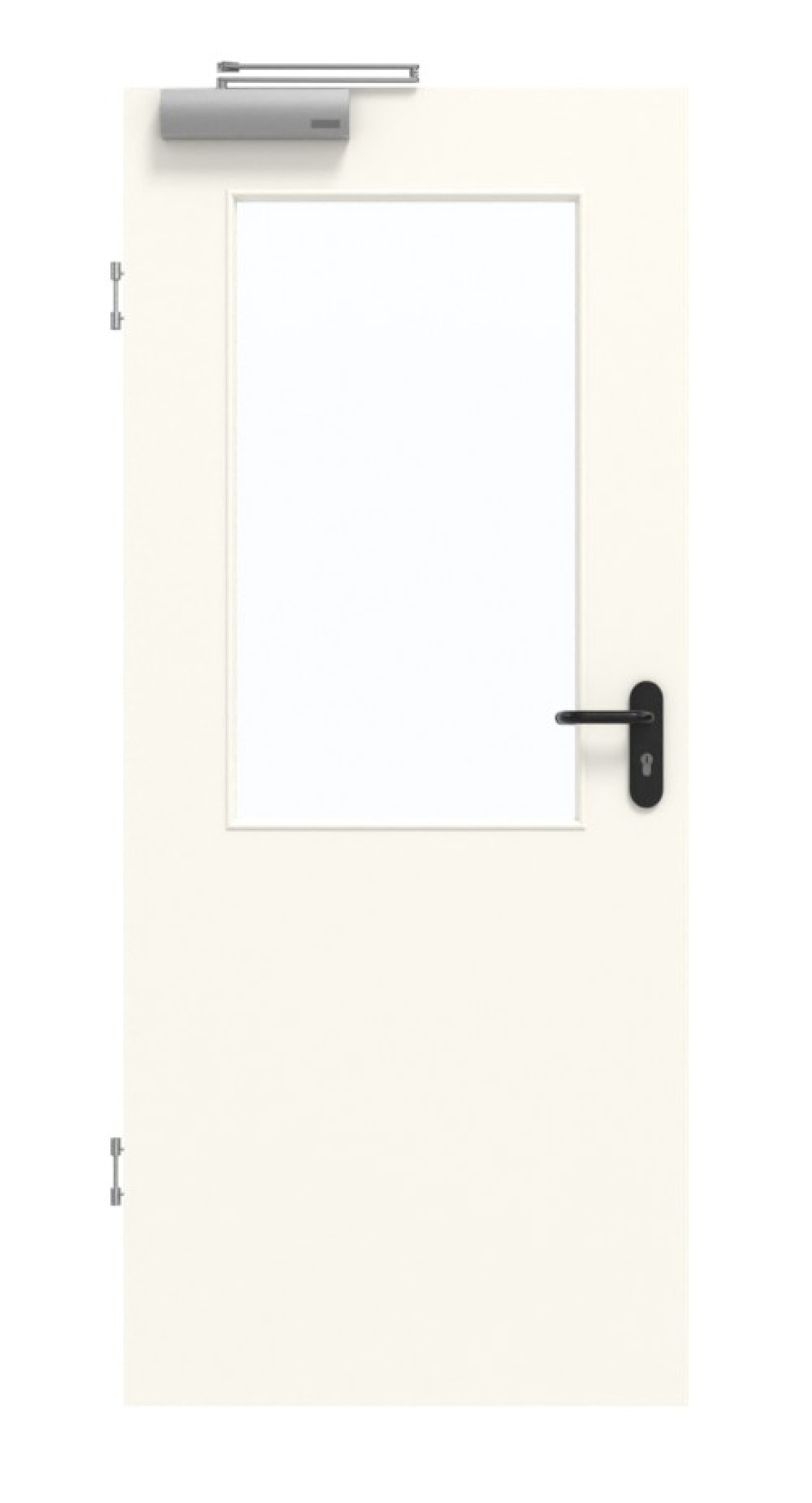 GARANT Rauchschutztür 0105-60 Pearl White CePaL mit Lichtausschnitt LA-6