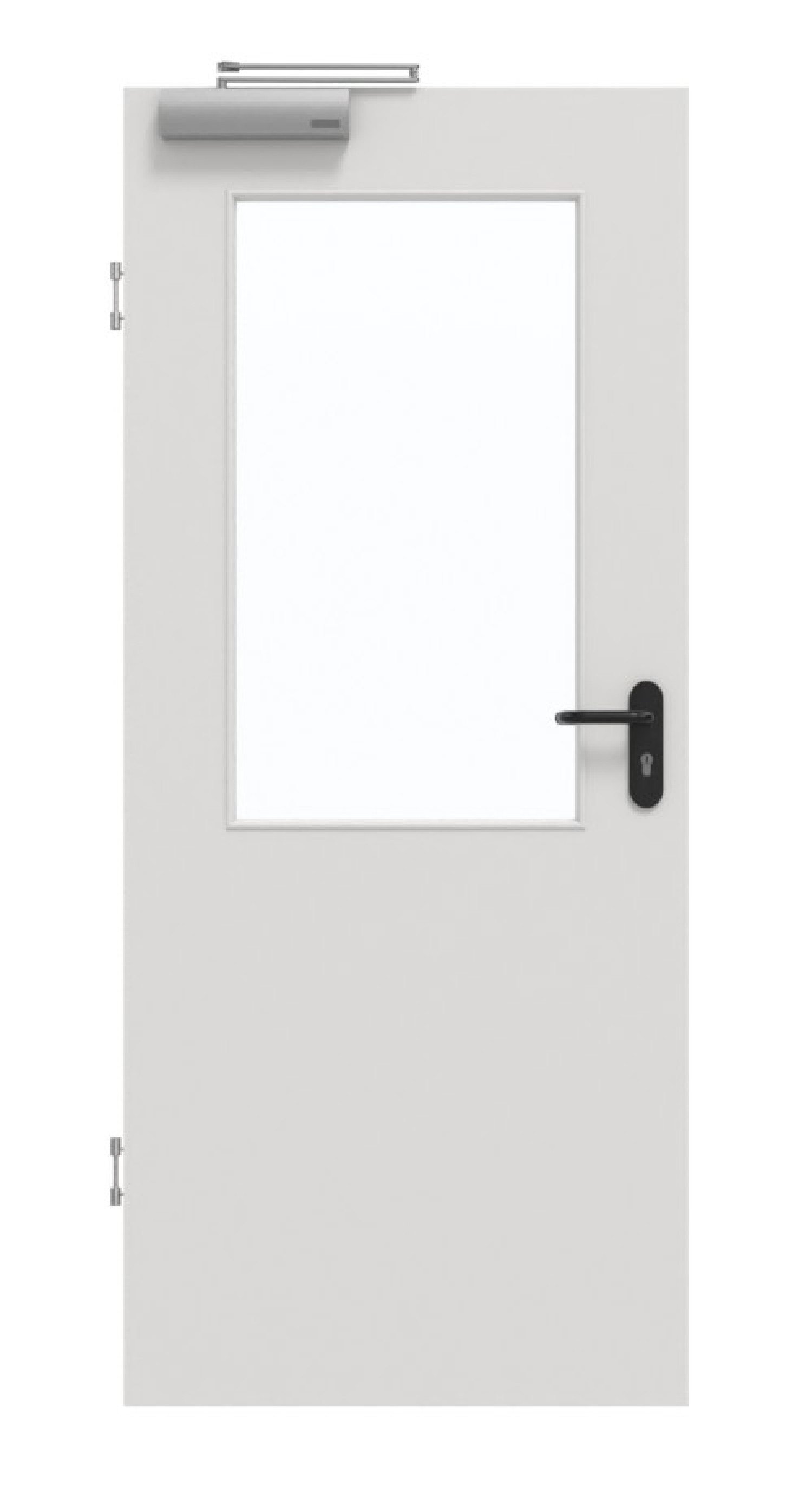 GARANT Rauchschutztür 0160-60 Silver Grey CePaL mit Lichtausschnitt LA-6