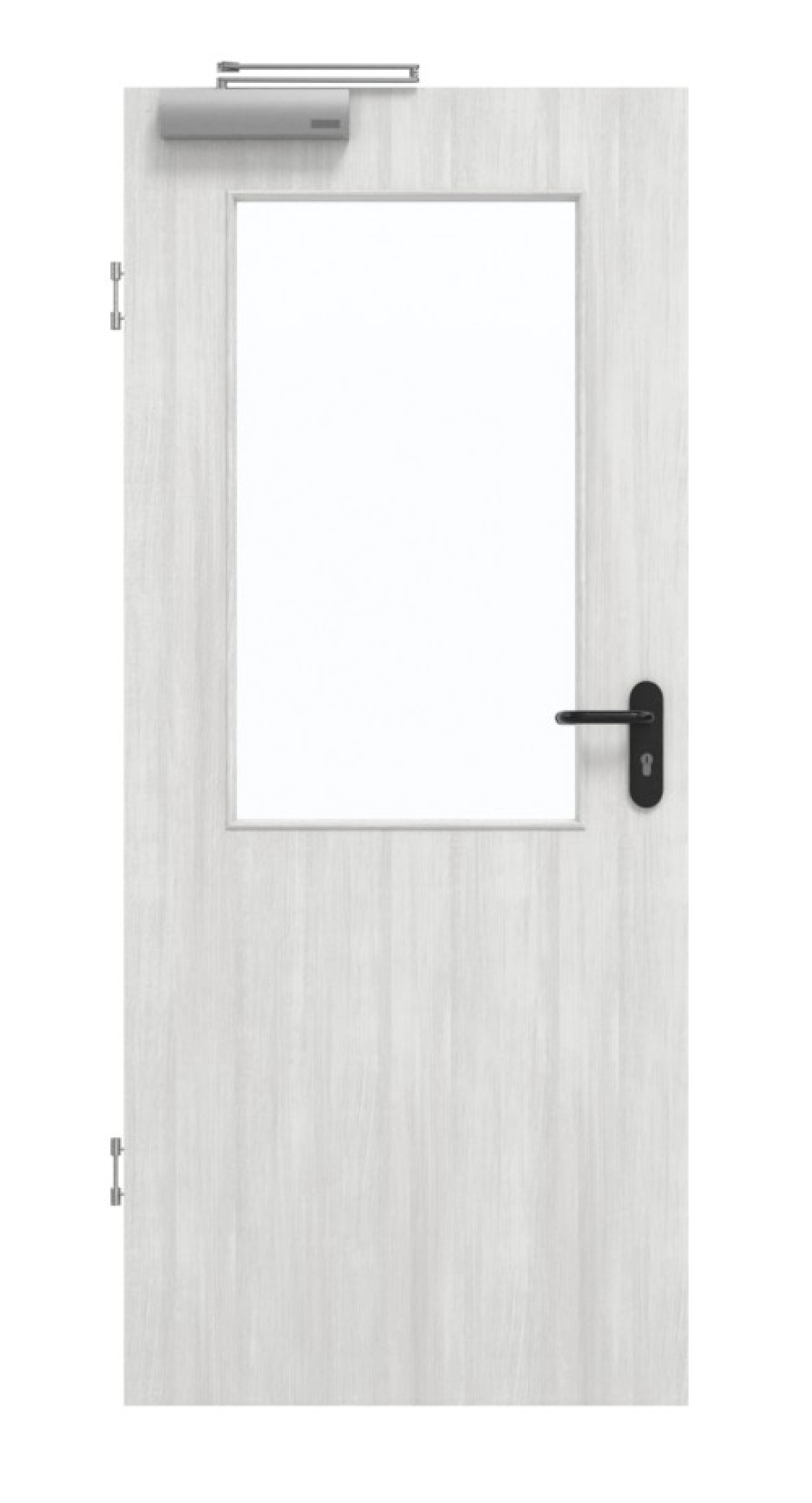 GARANT Rauchschutztür Authentic Grigio CePaL mit Lichtausschnitt LA-6