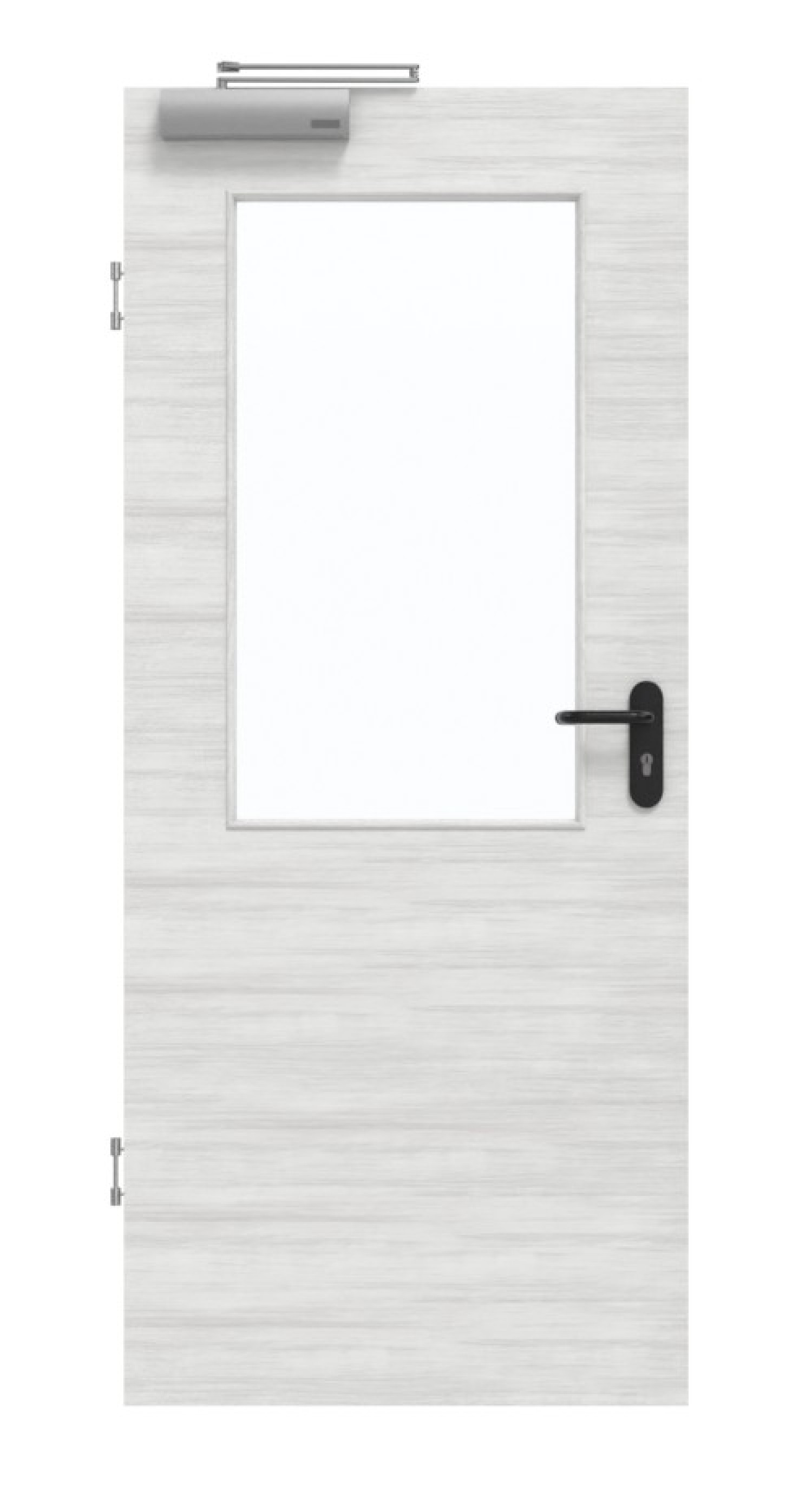 GARANT Rauchschutztür Quer Authentic Grigio GCK08 mit Lichtausschnitt LA-6