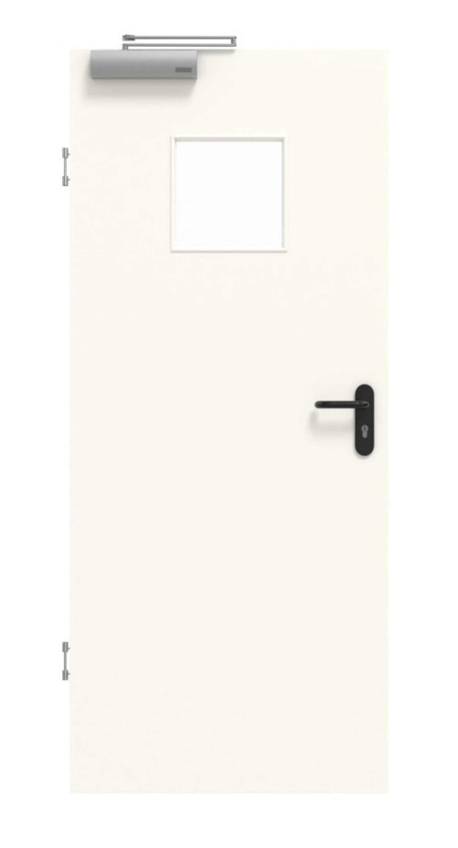GARANT Rauchschutztür 0105-60 Pearl White CePaL mit Lichtausschnitt LA-7