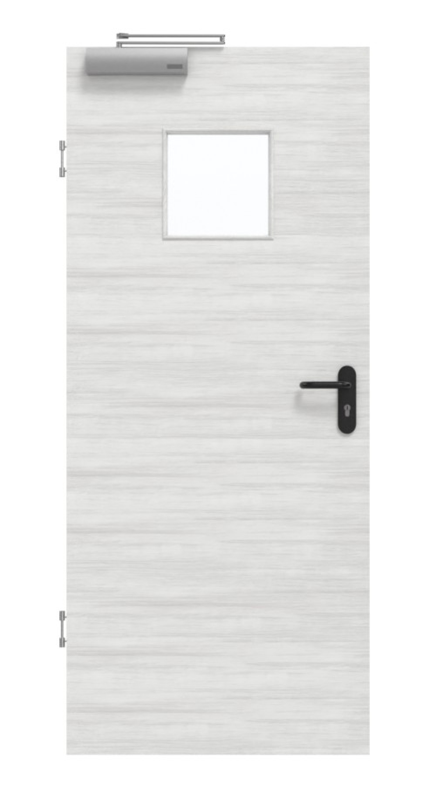 GARANT Rauchschutztür Quer Authentic Grigio GCK08 mit Lichtausschnitt LA-7