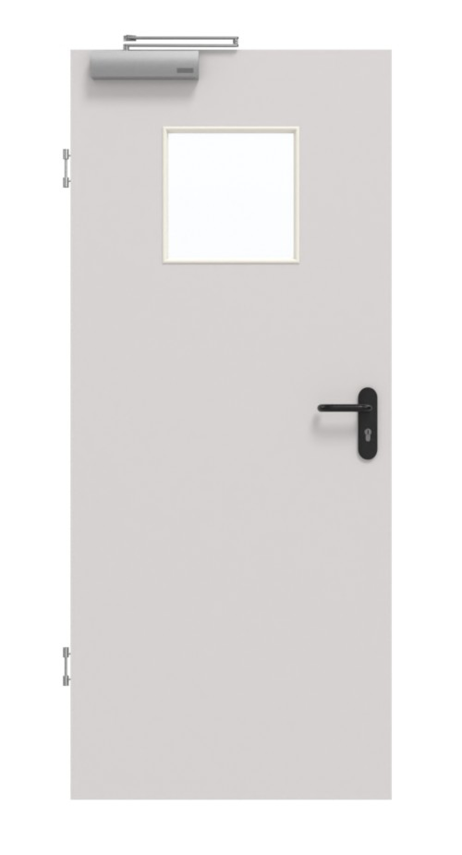 GARANT Rauchschutztür U12188SD Lichtgrau GHK08 mit Lichtausschnitt LA-8